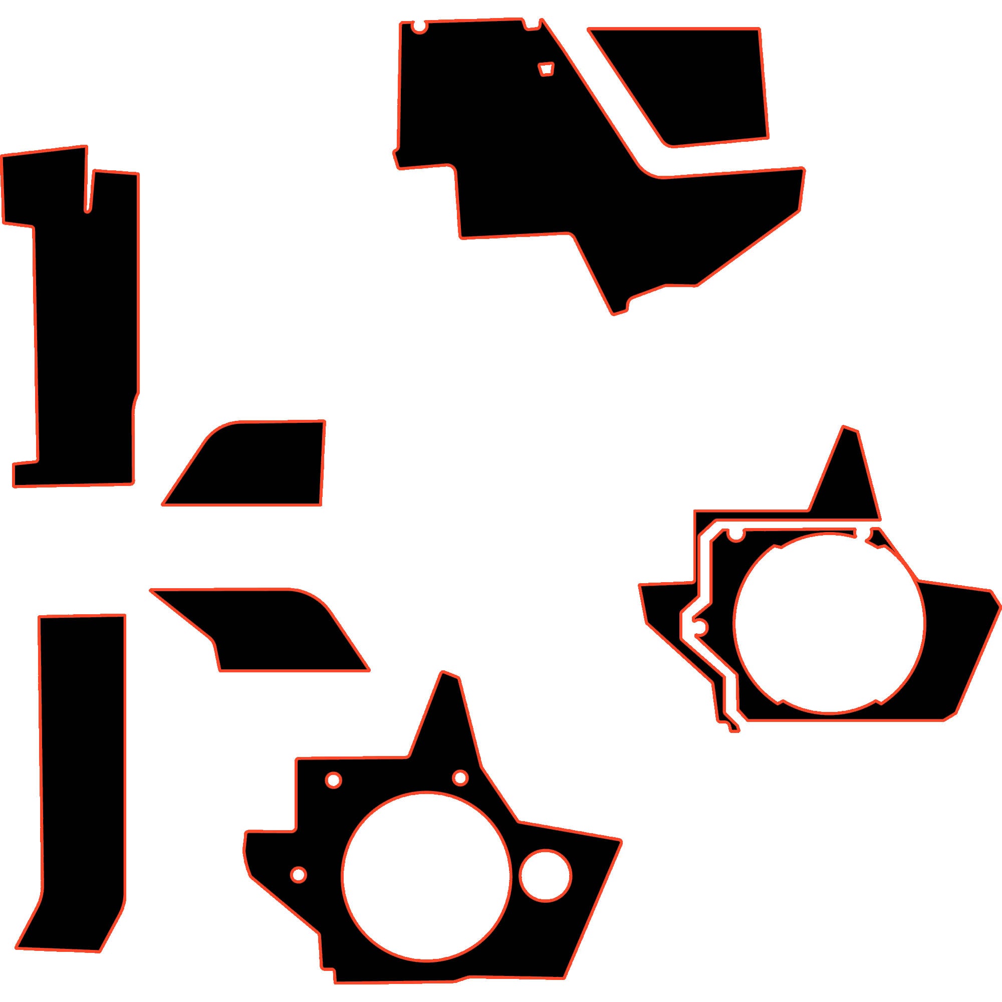 Polaris Xpedition - 2 & 4 Seat Interior Armor Kit - OEM