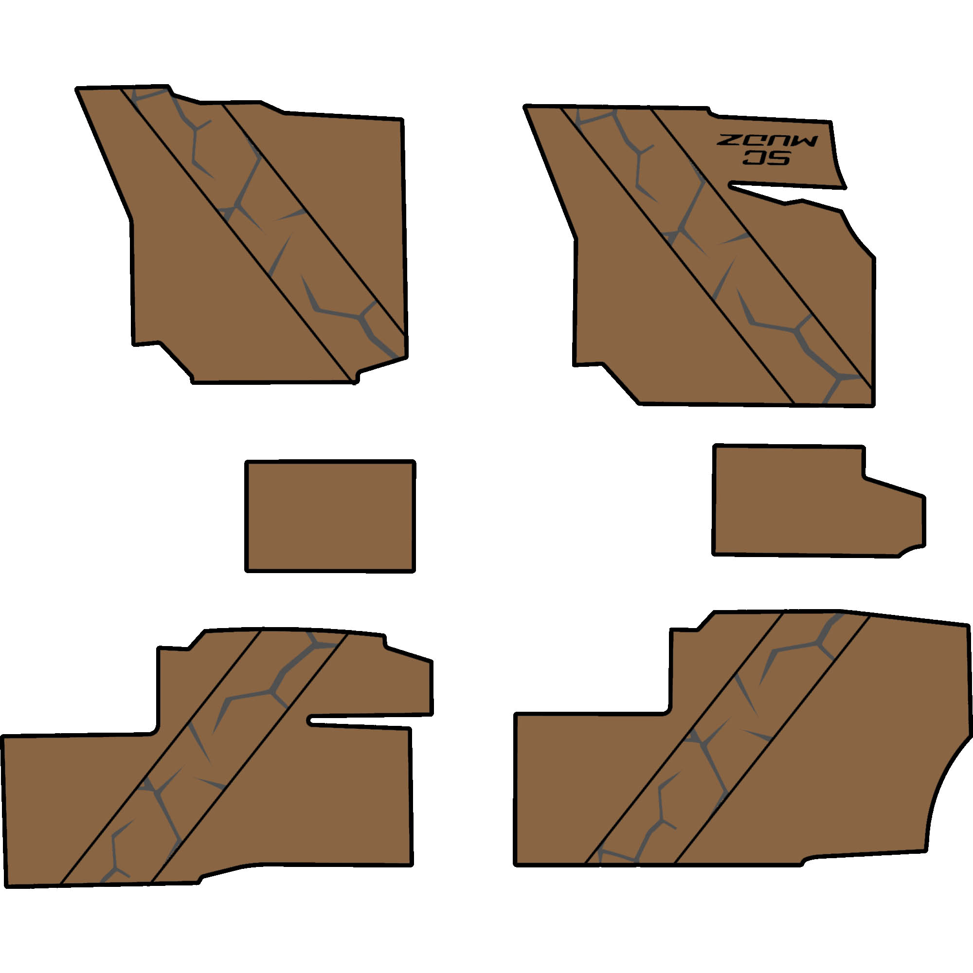 Polaris Ranger 1500 - 4 Seat Floor Mats - OEM