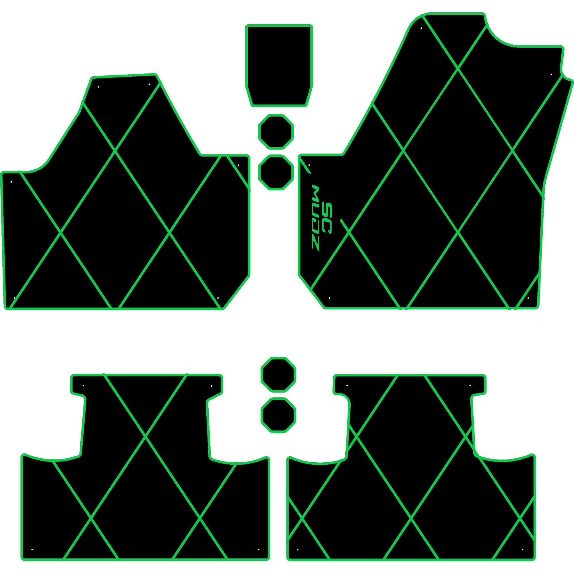 Can-Am Maverick X3 - 4 Seat Floor Mats - OEM