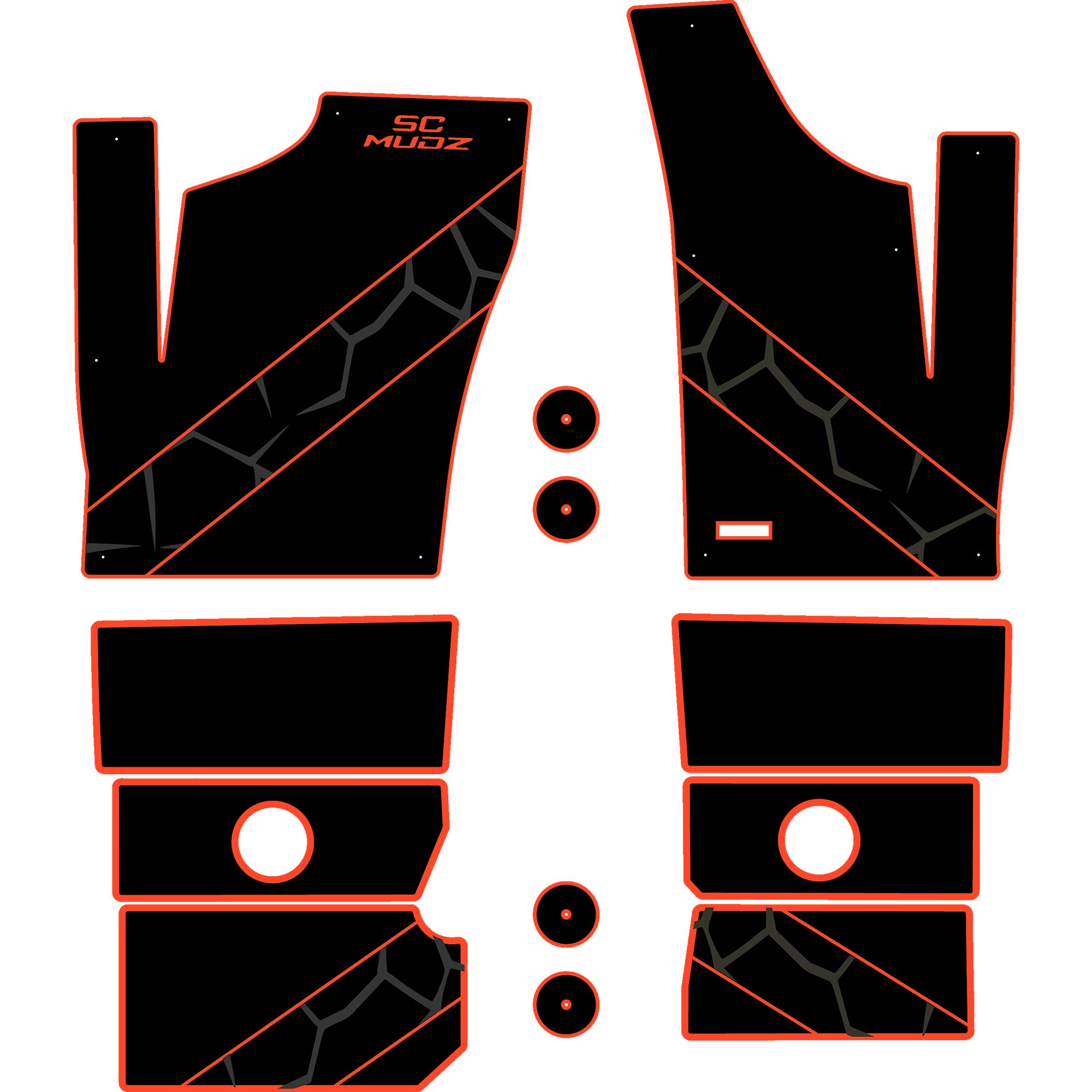 Polaris RZR 1000 - 4 Seat Floor Mats - OEM