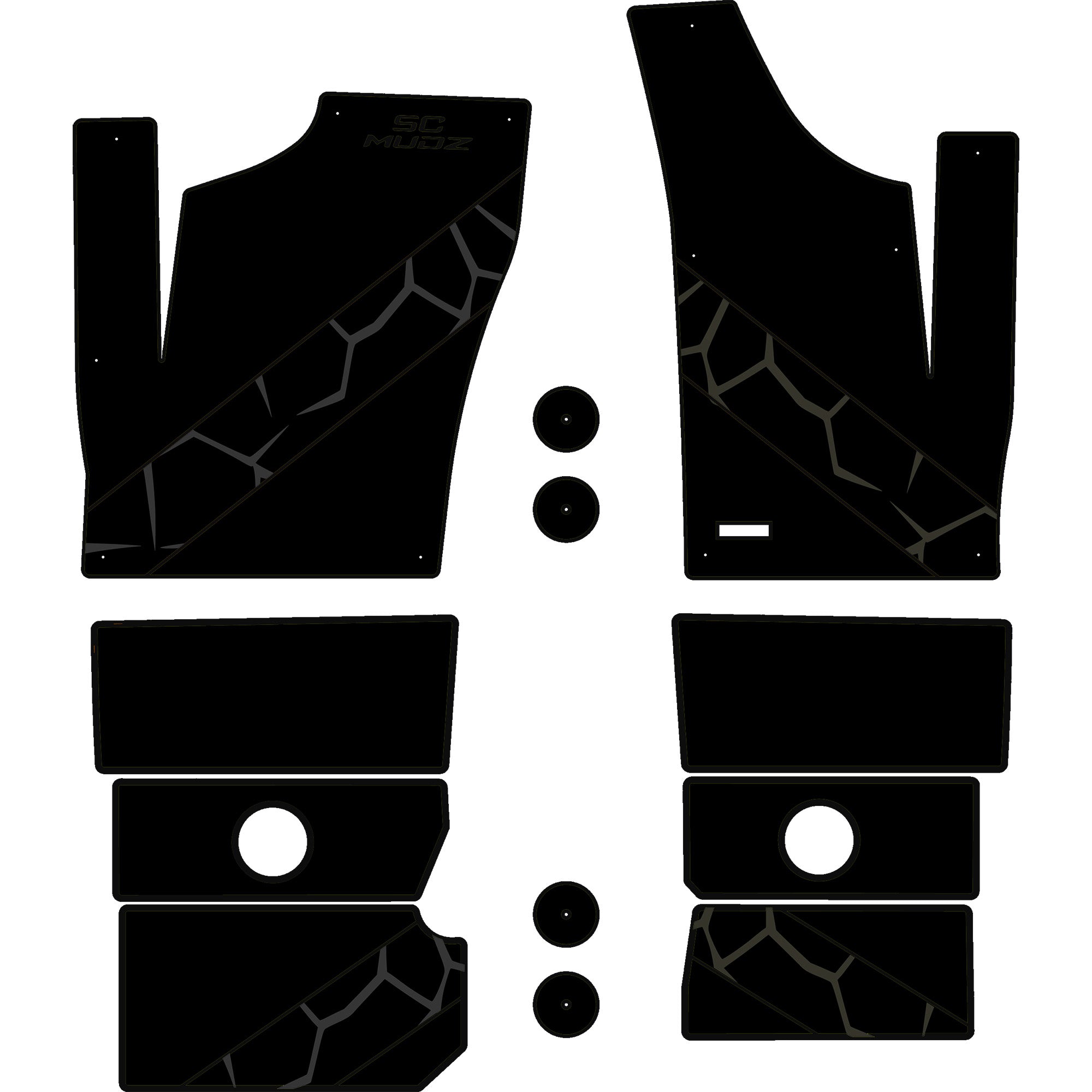 Polaris RZR 1000 - 4 Seat Floor Mats - OEM