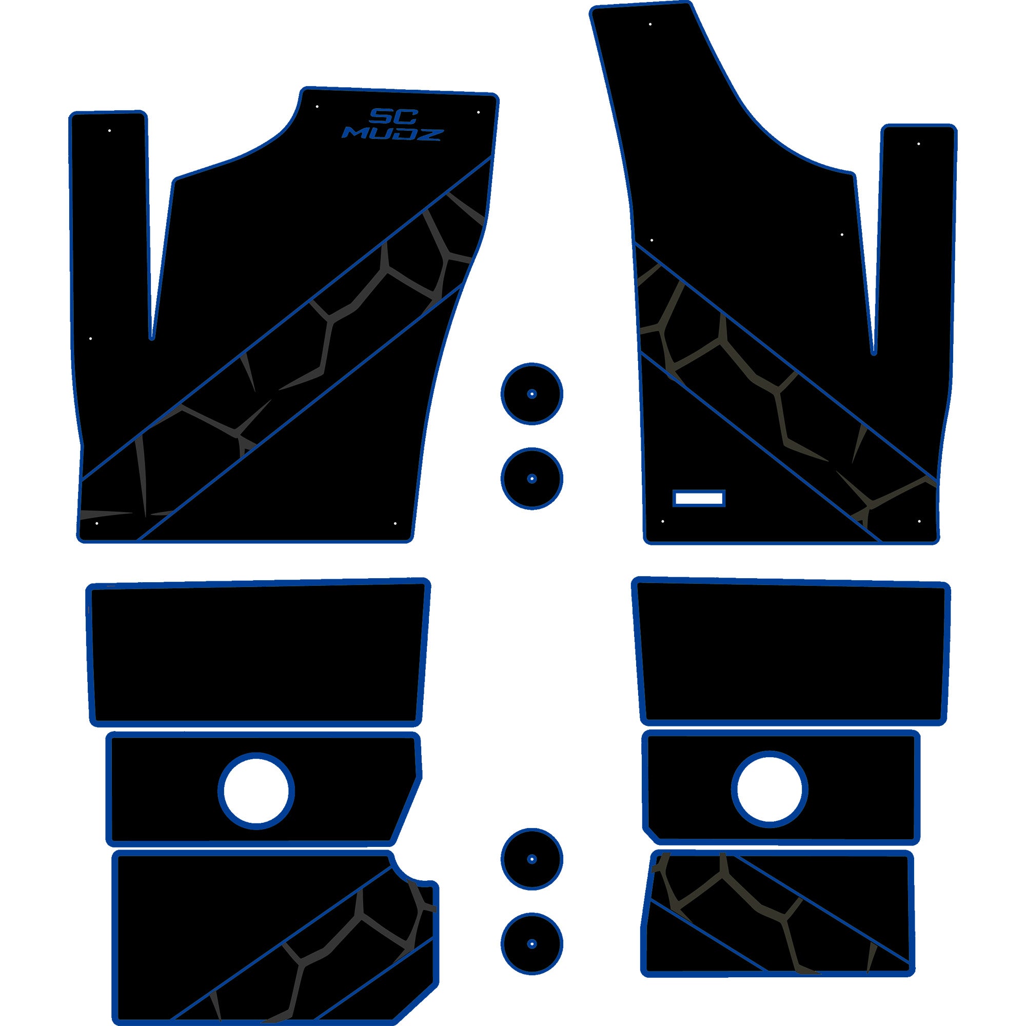 Polaris RZR 1000 - 4 Seat Floor Mats - OEM