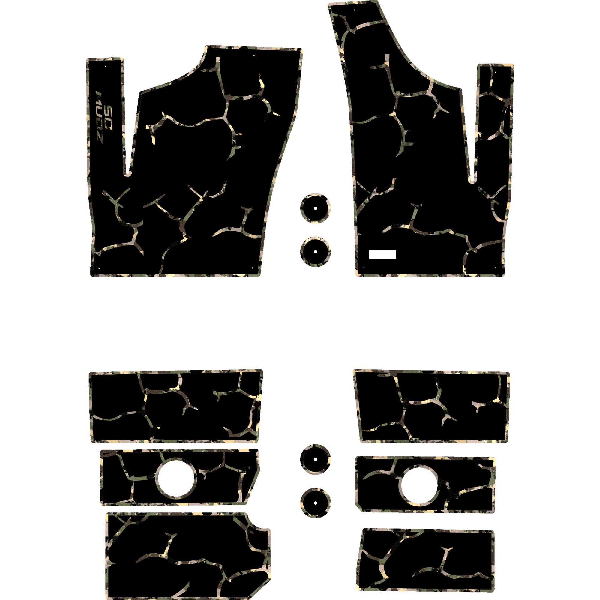 Polaris RZR 1000 - 4 Seat Floor Mats - OEM