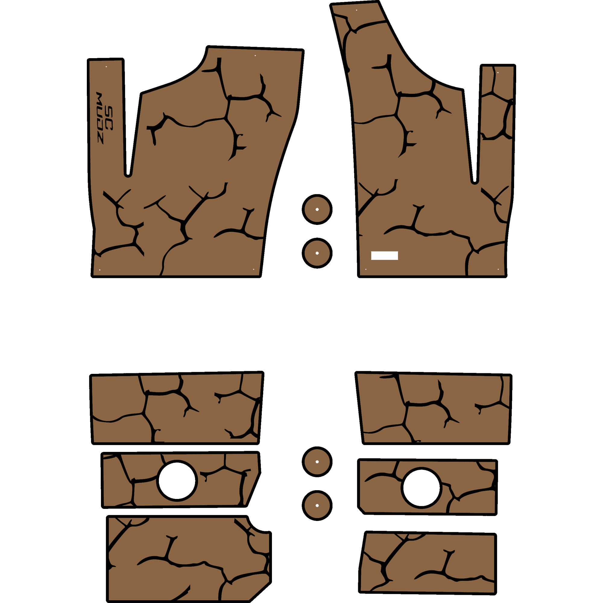 Polaris RZR 1000 - 4 Seat Floor Mats - OEM