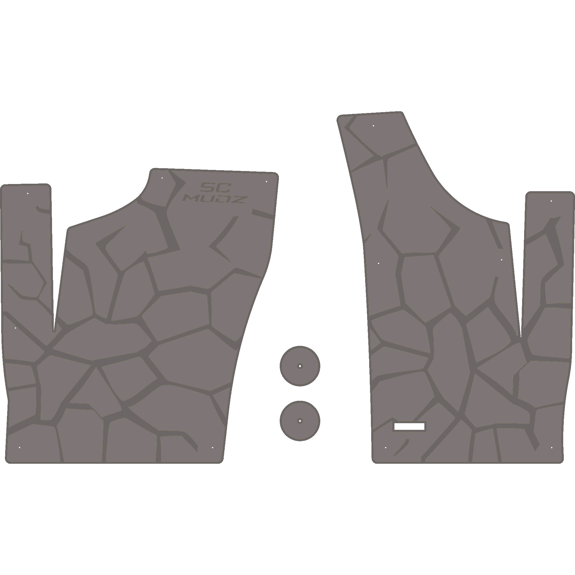 Polaris RZR 1000 - 2 Seat Floor Mats - OEM