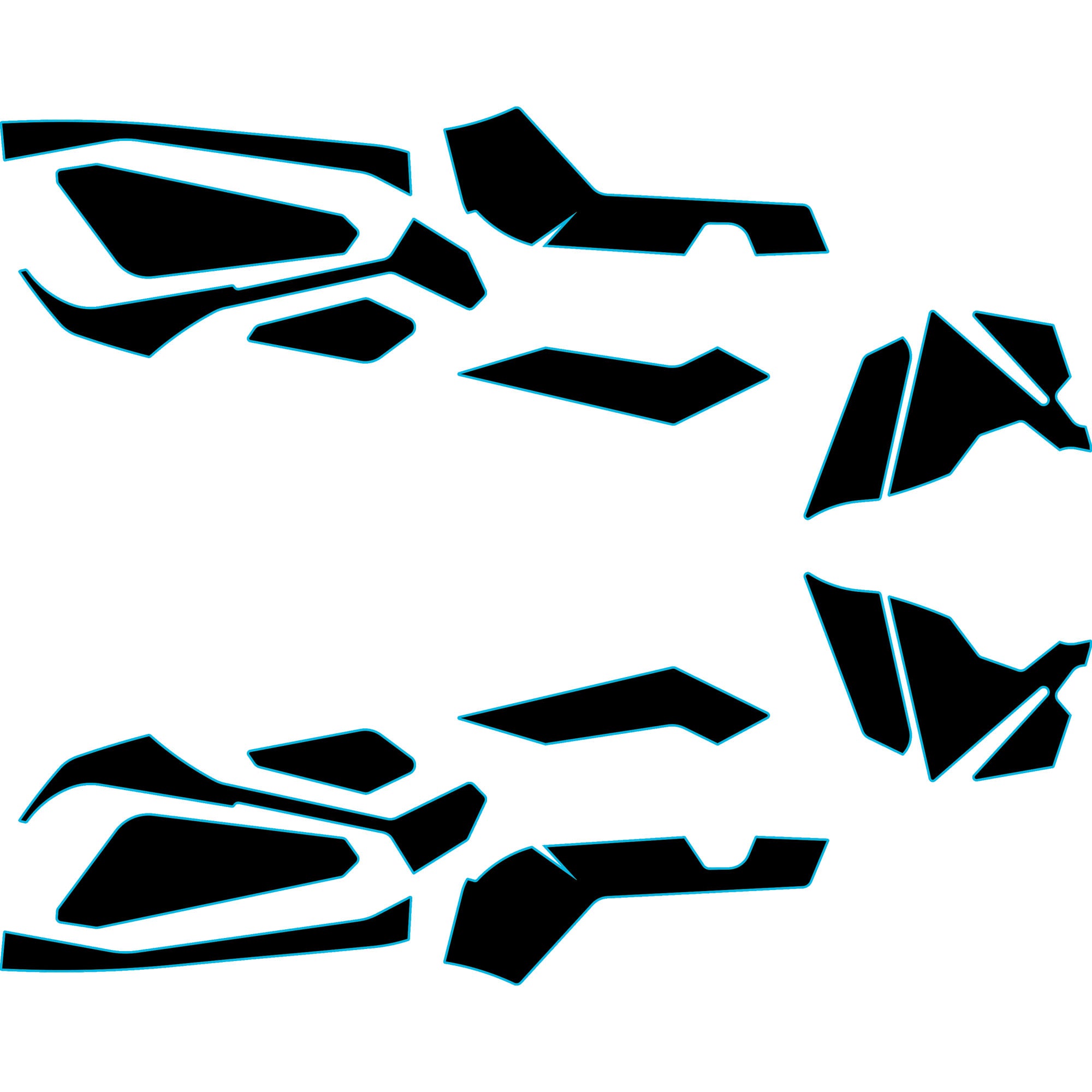 2023-2025 Can-Am Maverick R - 2 Seat Door Liners & Dash Kit - OEM