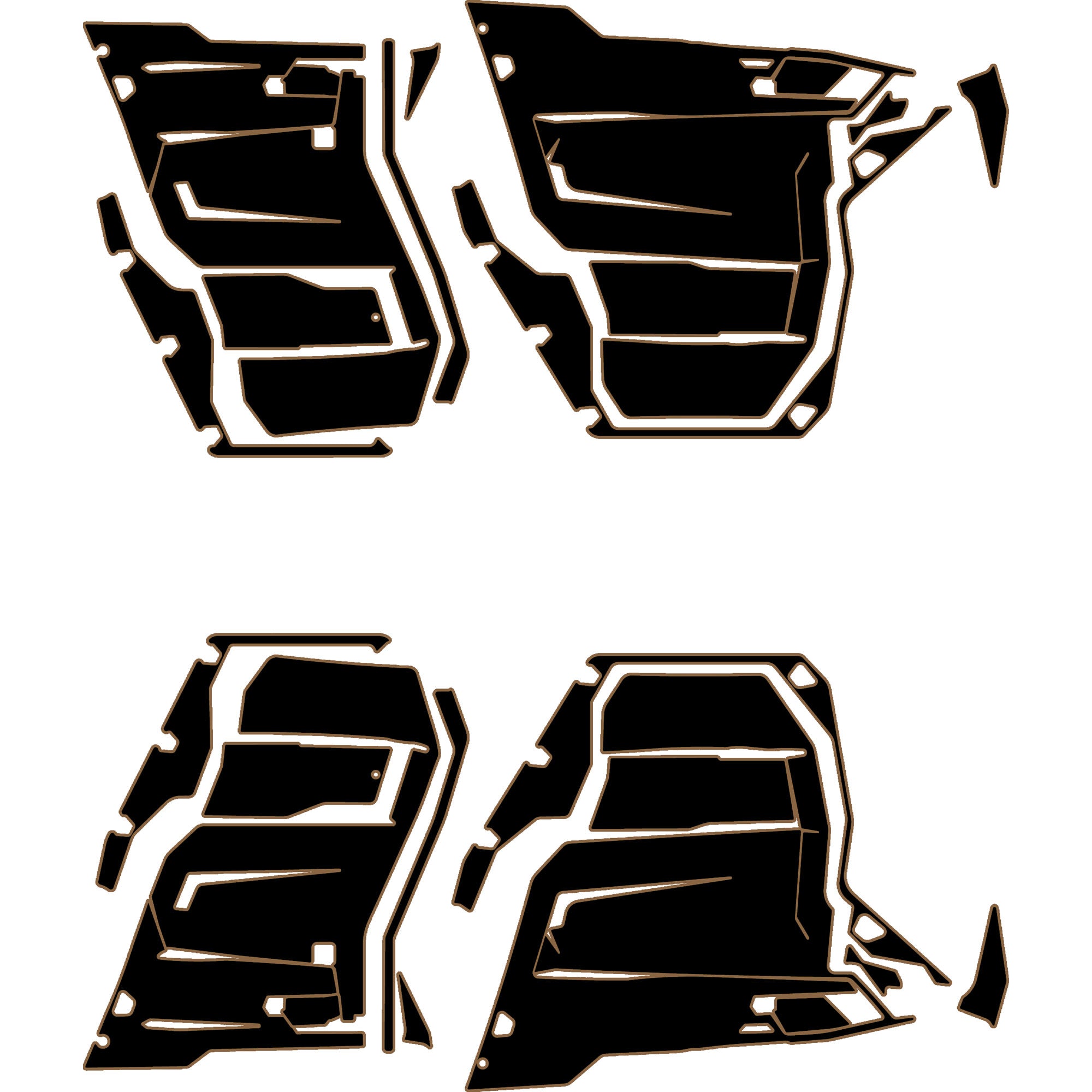 Can-Am Defender - 4 Seat Door Liners - OEM