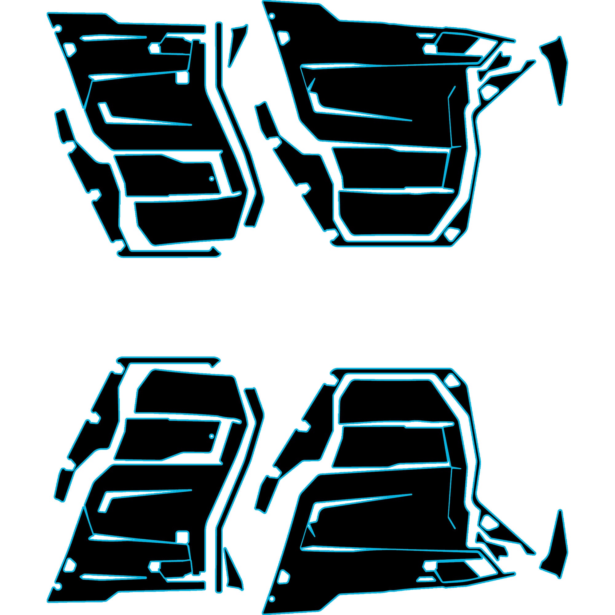 Can-Am Defender - 4 Seat Door Liners - OEM