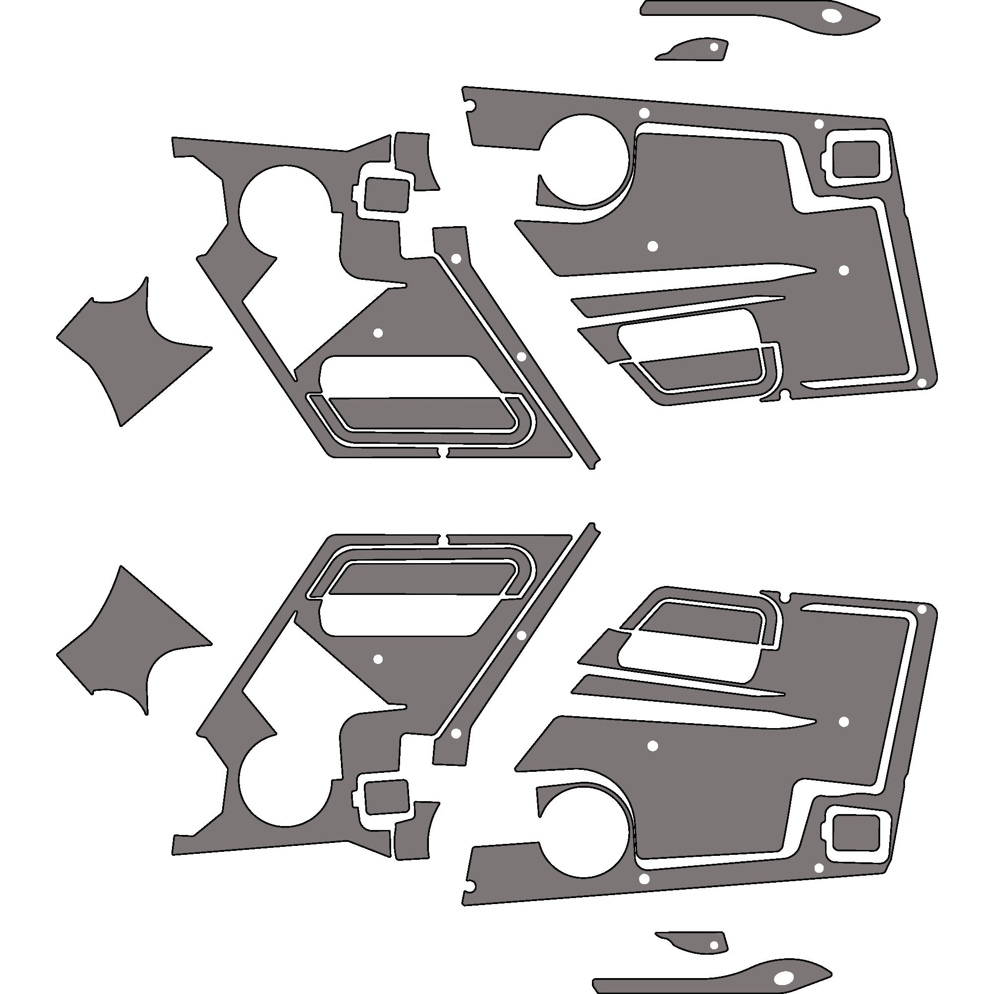 Speed UTV El Jefe - 4 Seat Door Liners - OEM