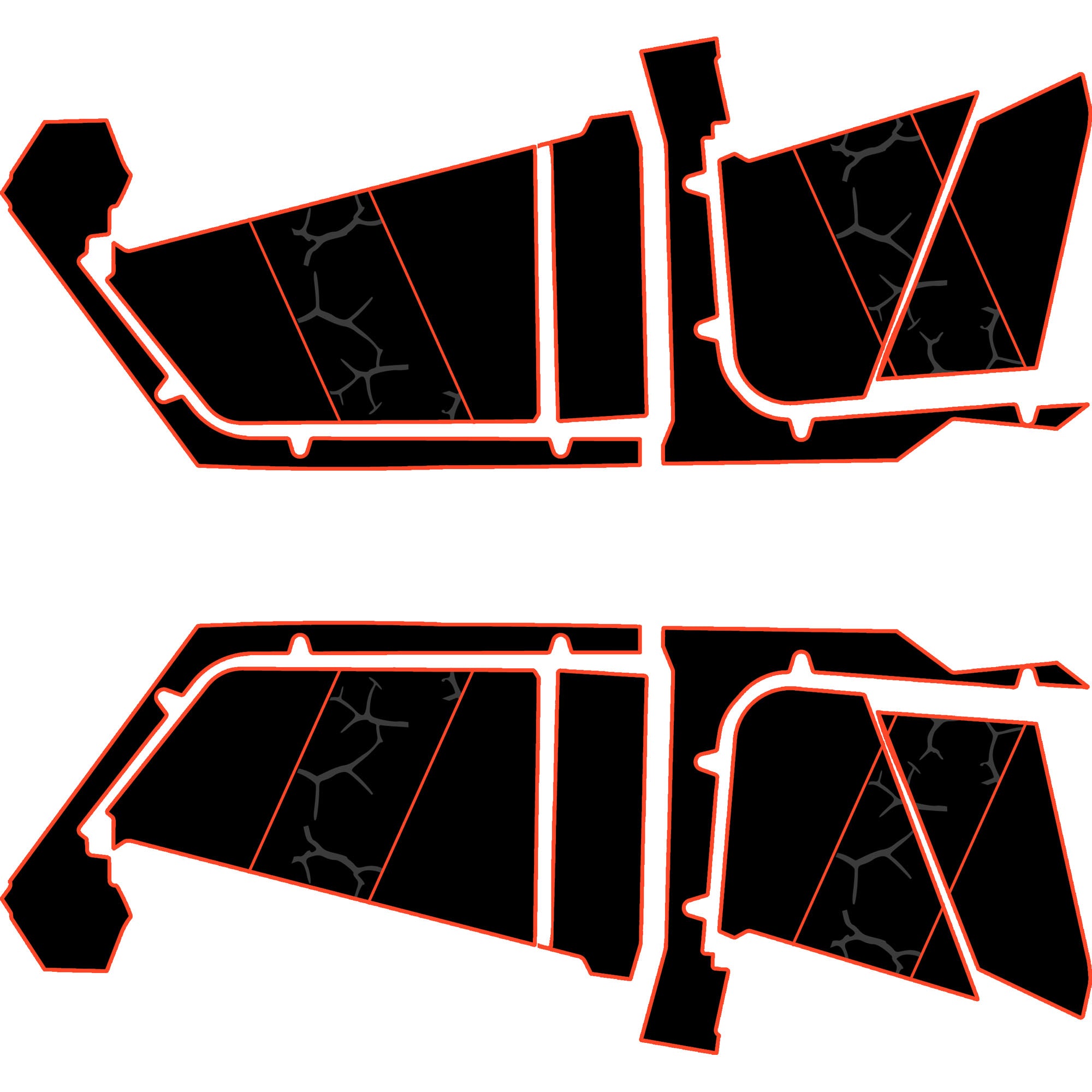 Polaris RZR Pro R- 4 Seat Door Liners - Moto Armor Partial Coverage