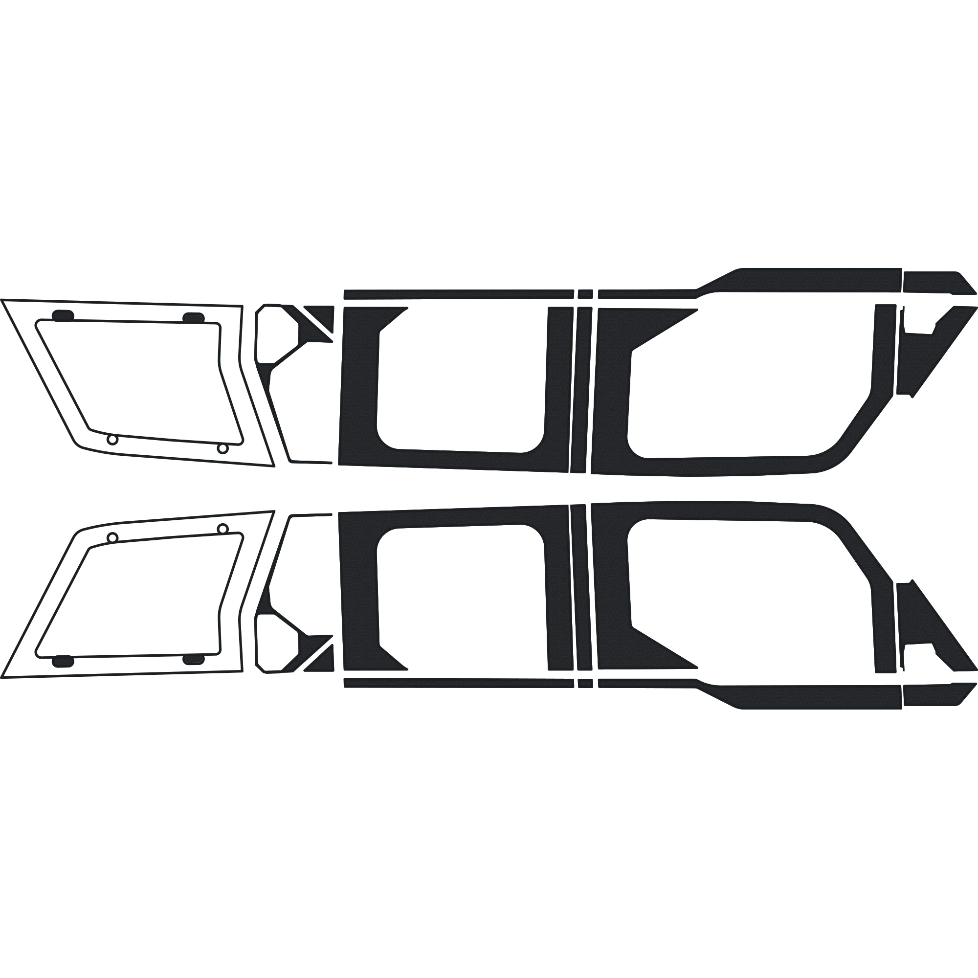 Polaris Xpedition - 4 Seat Exterior Window Armor Kit - OEM