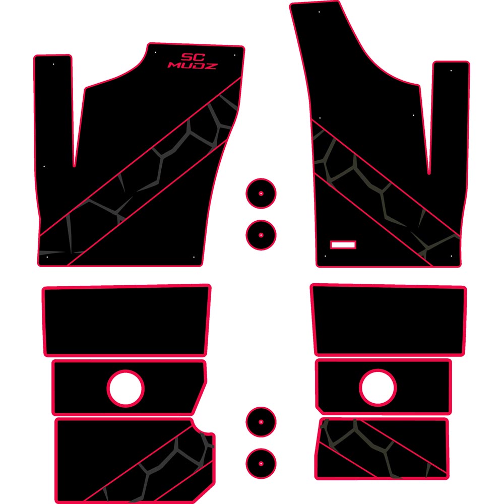 Polaris RZR 1000 - 4 Seat Floor Mats - OEM