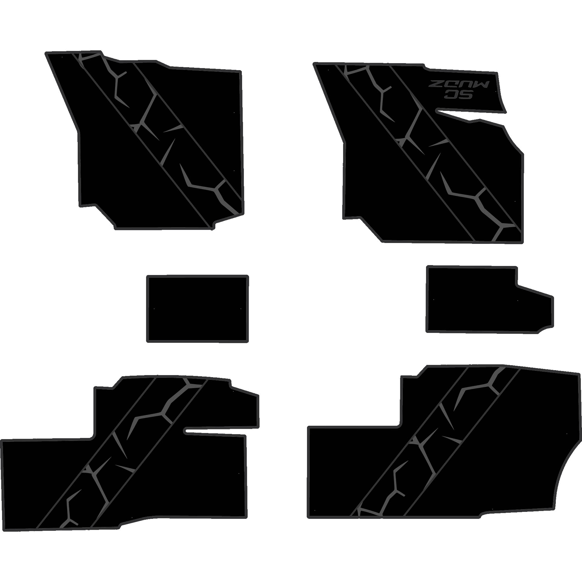 Polaris Ranger 1500 - 4 Seat Floor Mats - OEM