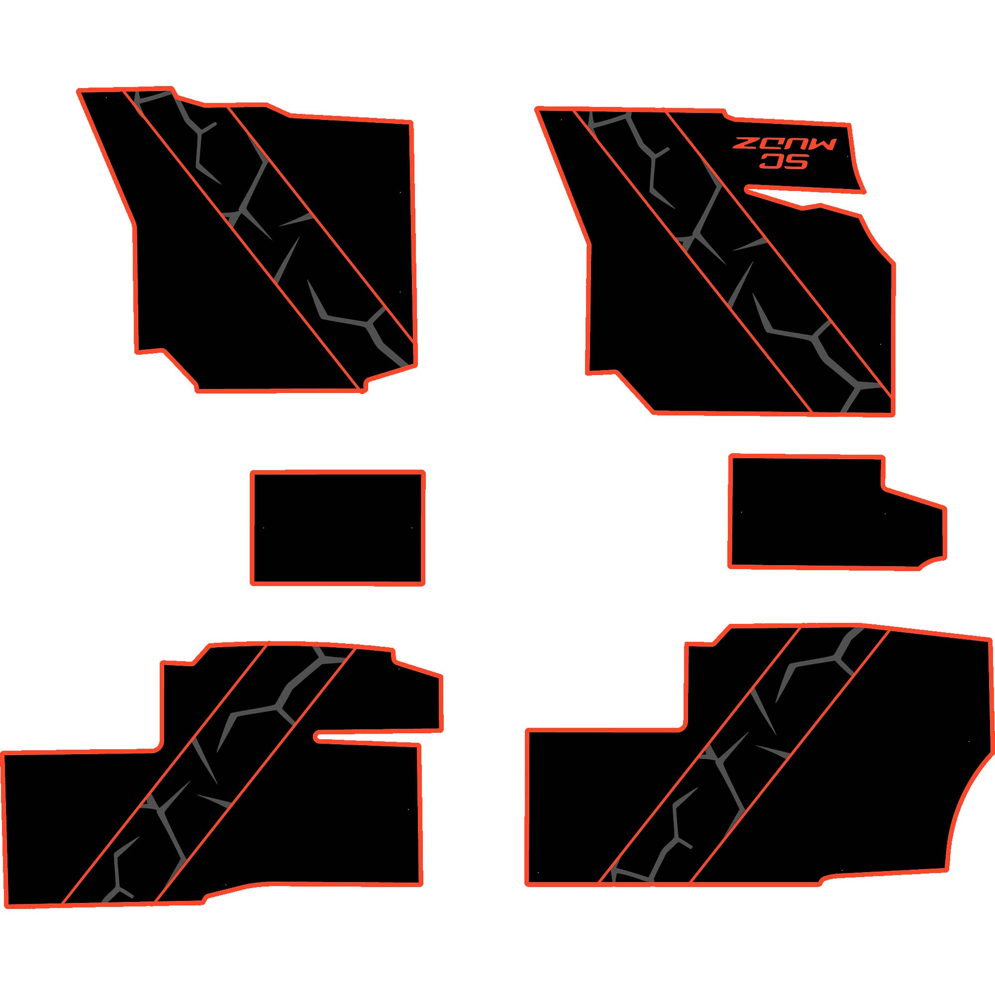 Polaris Ranger 1500 - 4 Seat Floor Mats - OEM