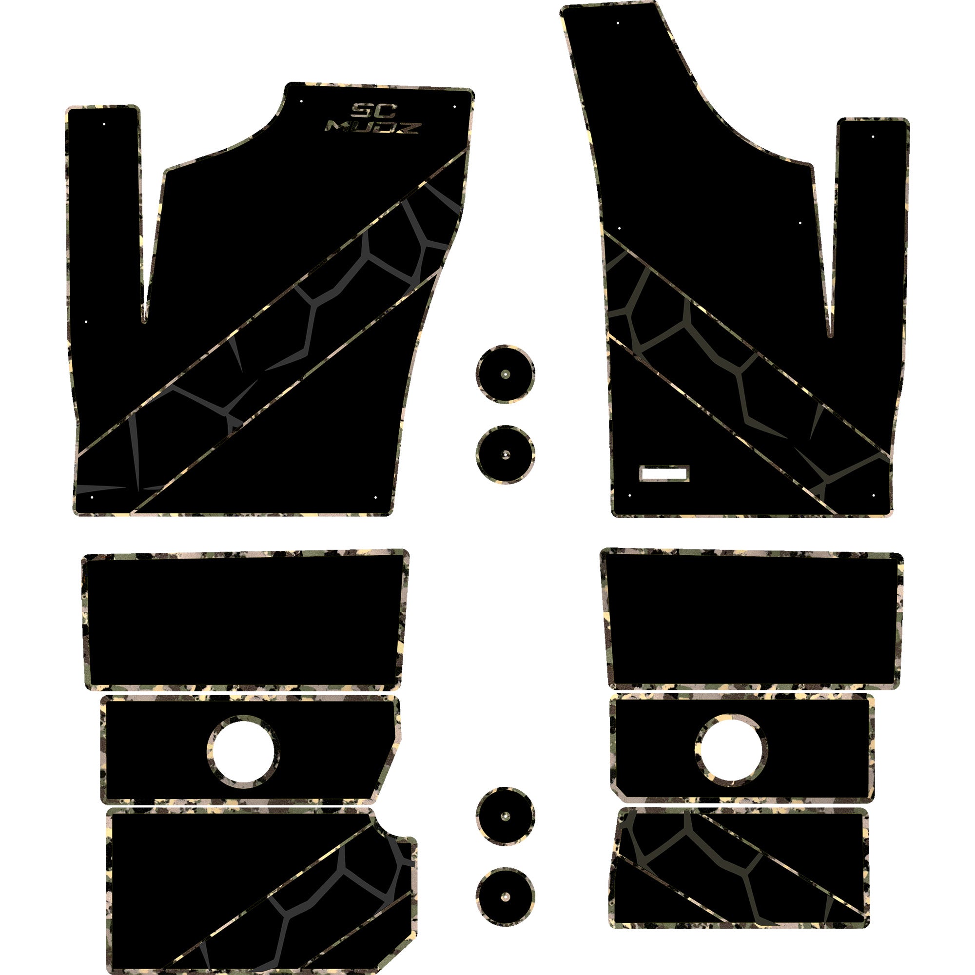 Polaris RZR 1000 - 4 Seat Floor Mats - OEM