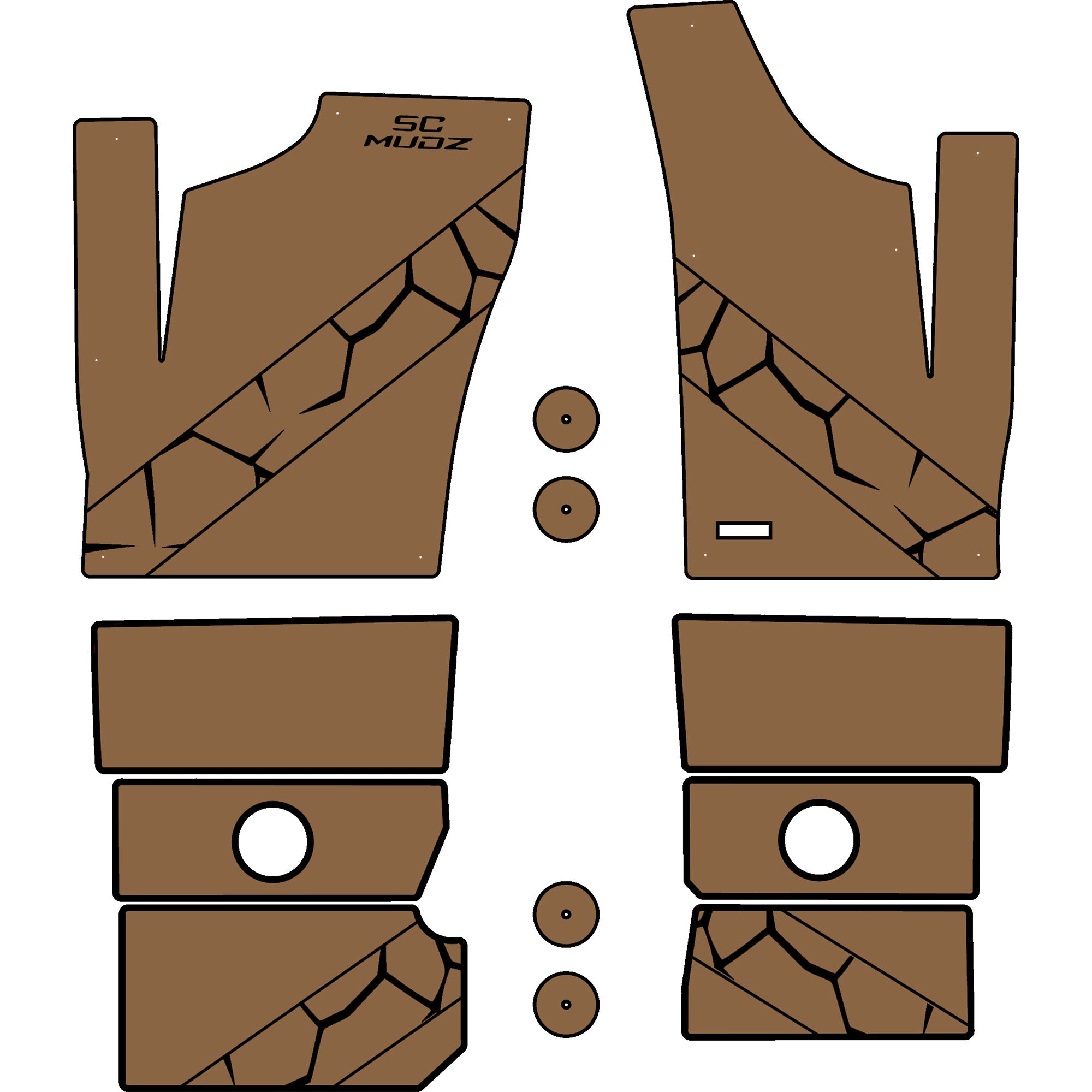 Polaris RZR 1000 - 4 Seat Floor Mats - OEM