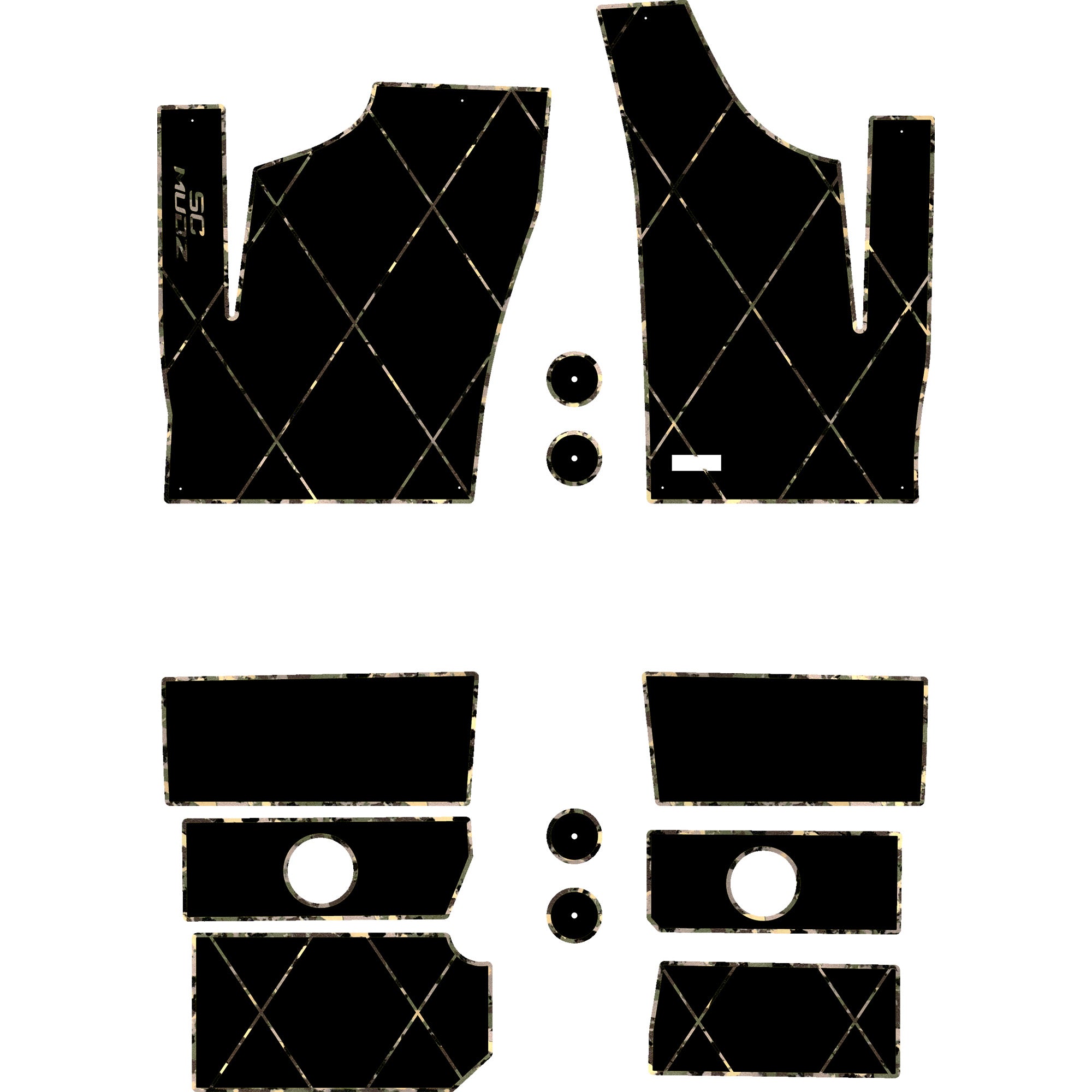 Polaris RZR 1000 - 4 Seat Floor Mats - OEM