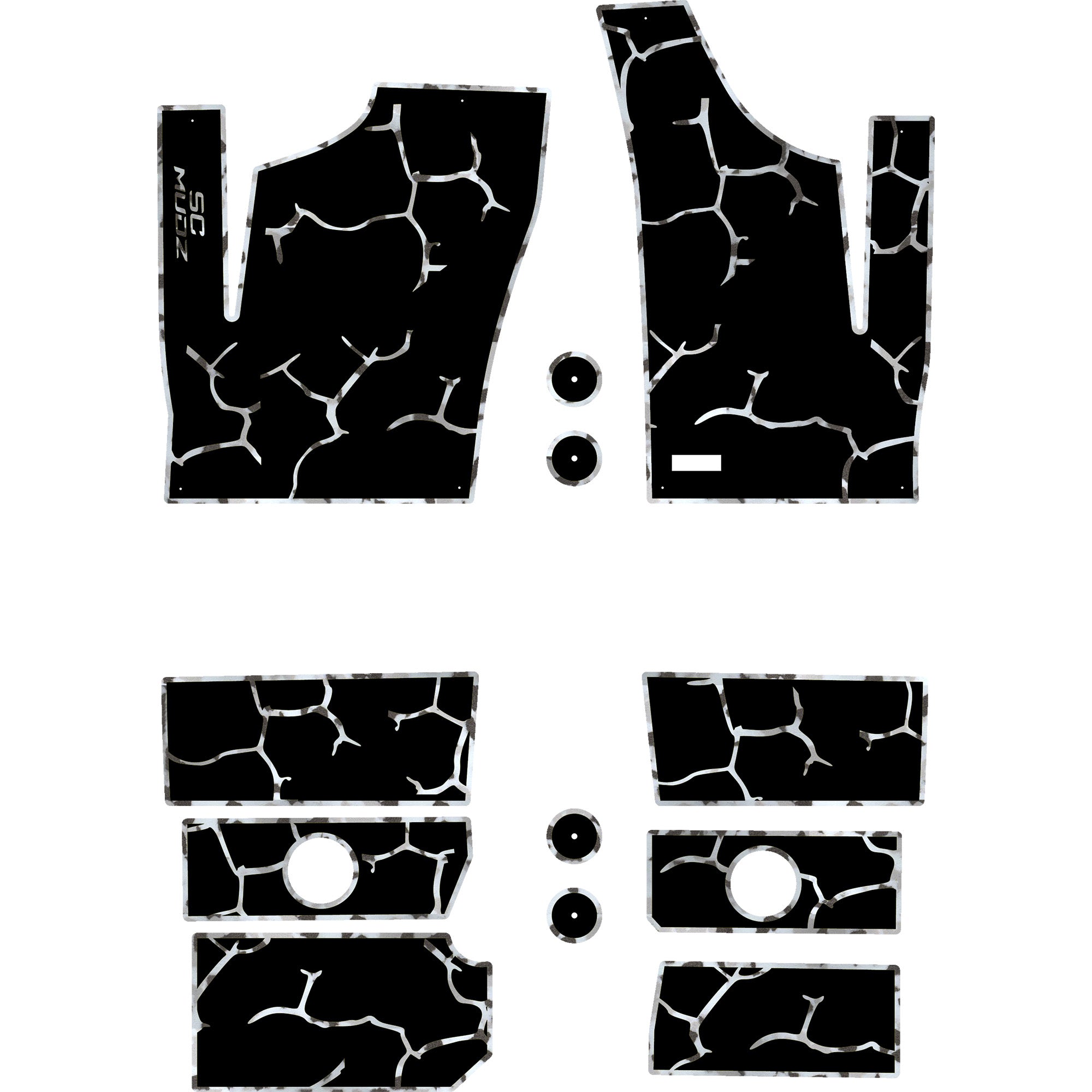 Polaris RZR 1000 - 4 Seat Floor Mats - OEM