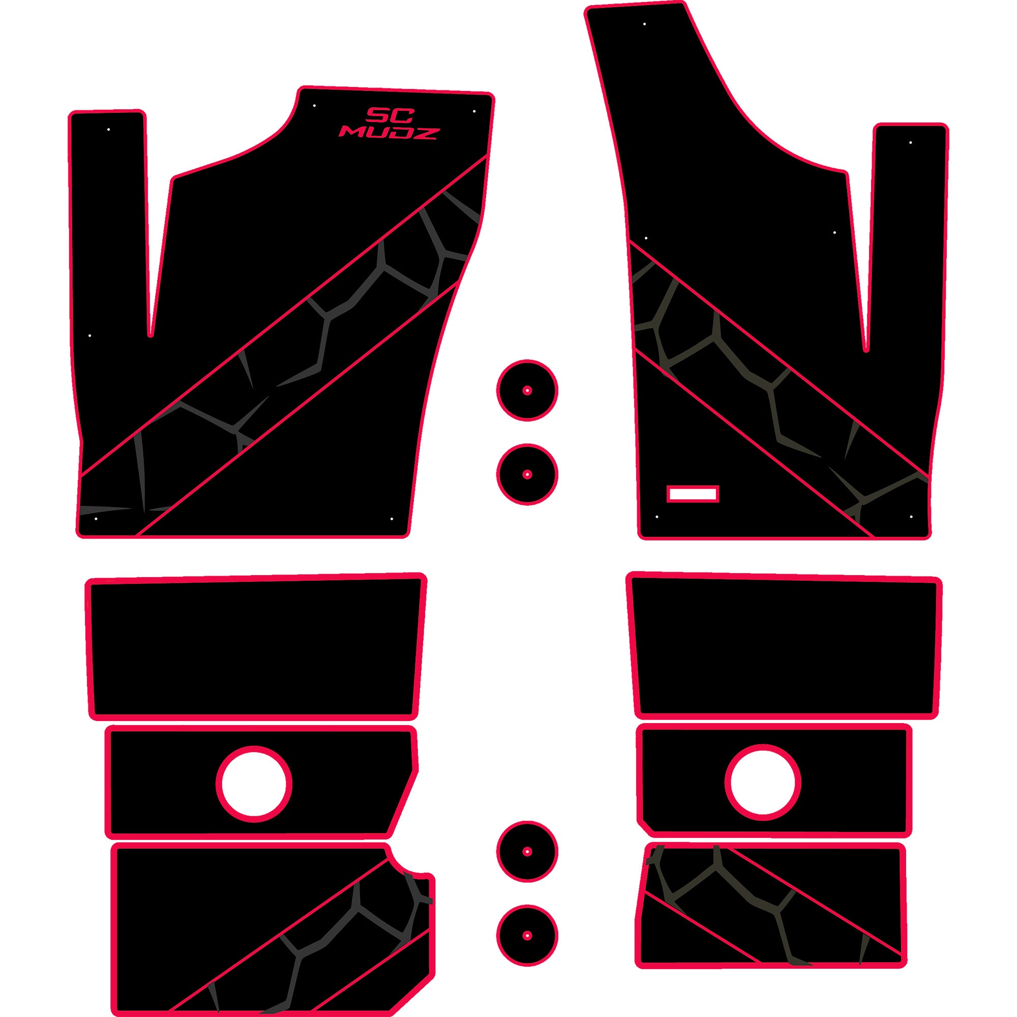 Polaris RZR 1000 - 4 Seat Floor Mats - OEM