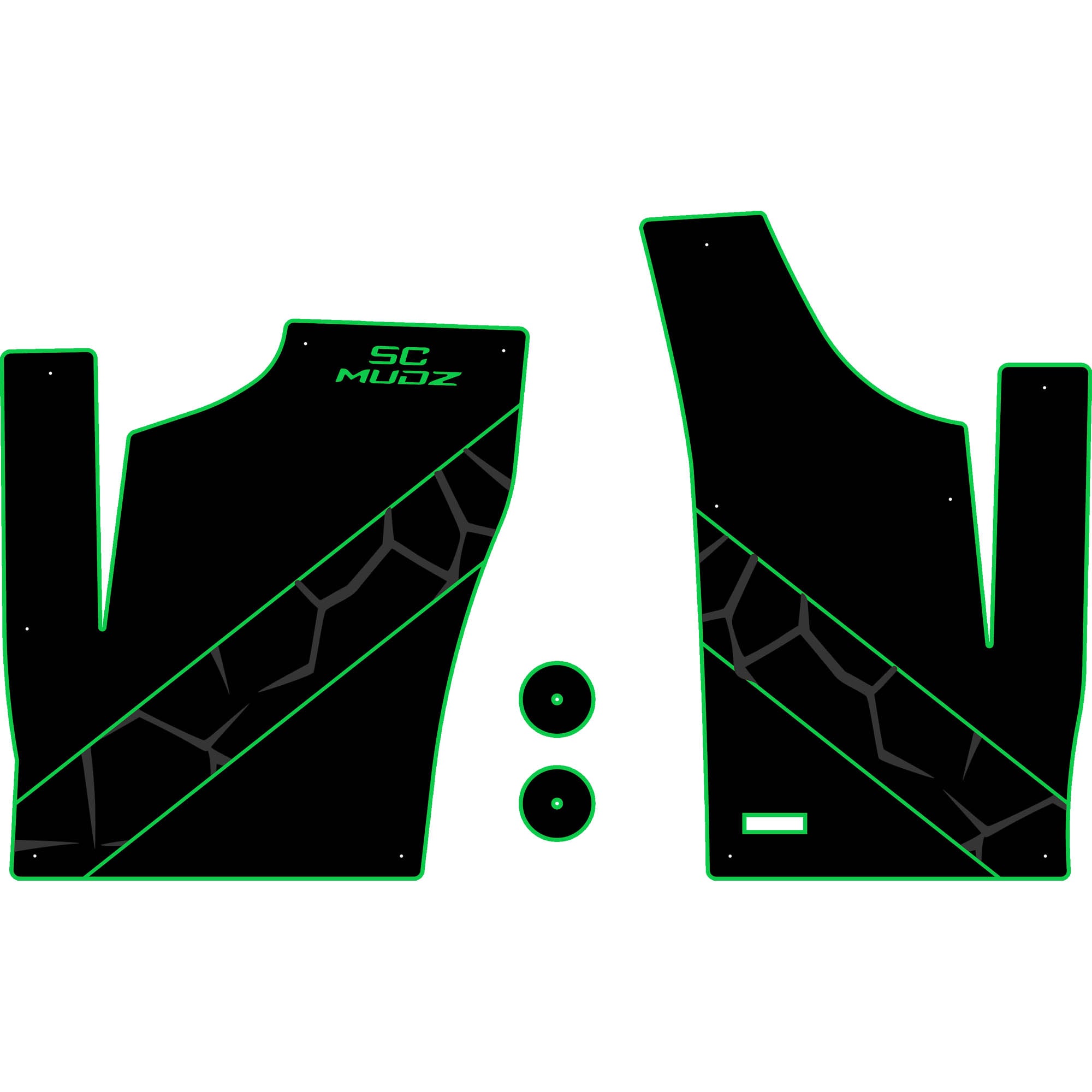 Polaris RZR 1000 - 2 Seat Floor Mats - OEM