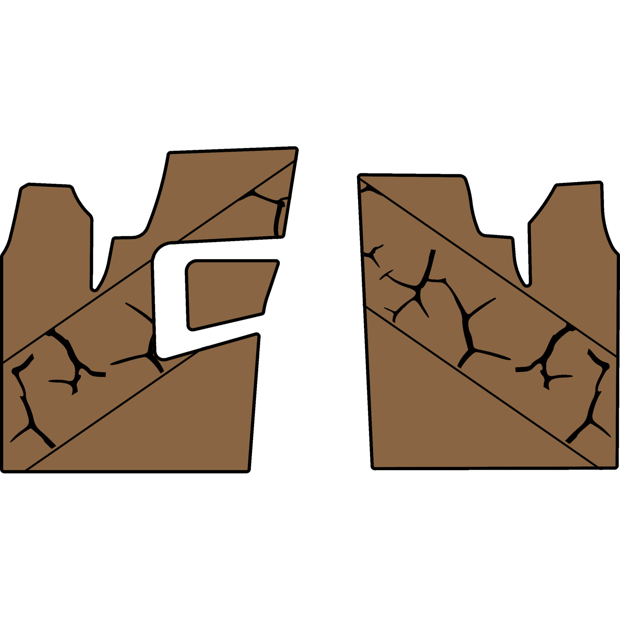 2011-2014 Polaris RZR 900 XP - 2 Seat Floor Mats - OEM