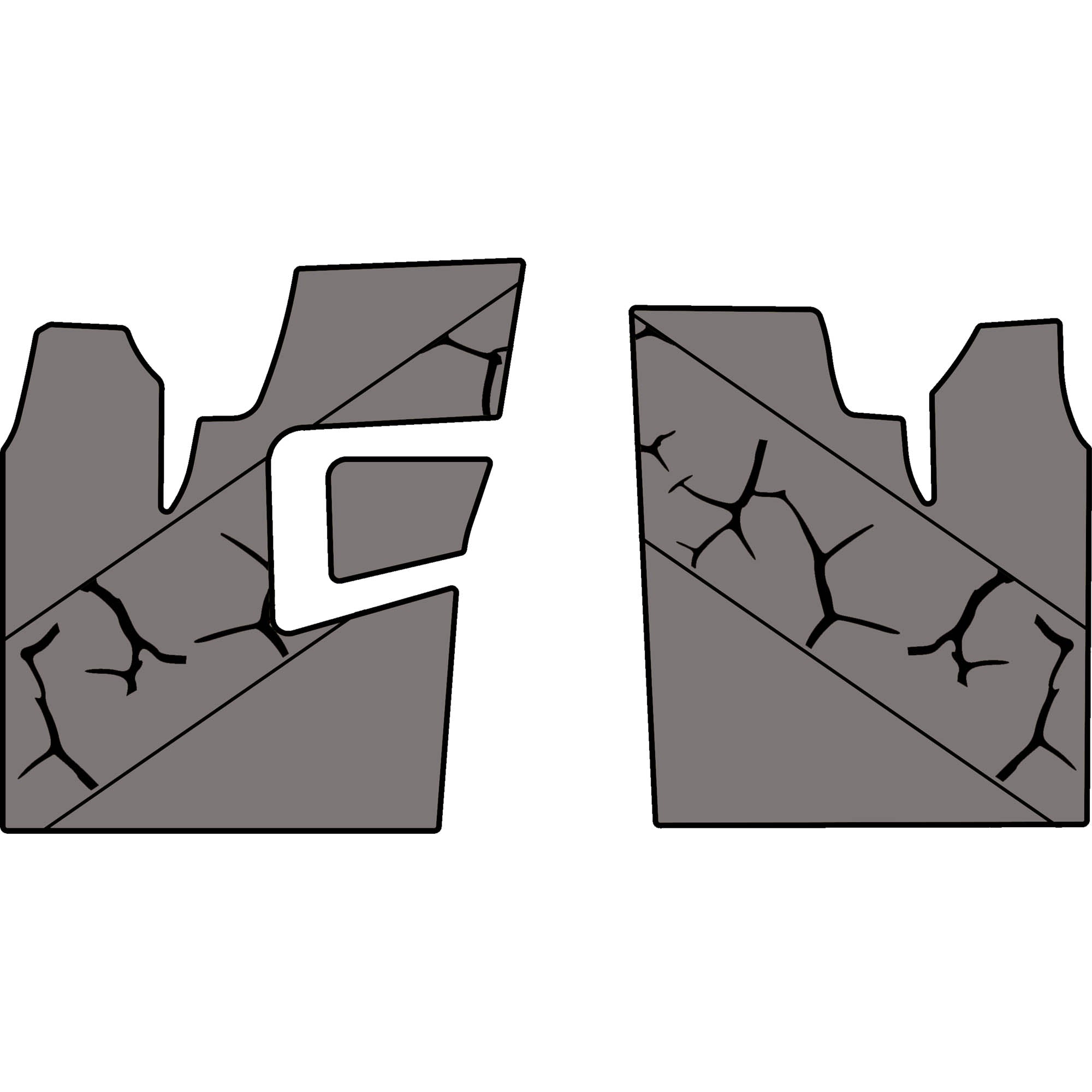 2011-2014 Polaris RZR 900 XP - 2 Seat Floor Mats - OEM