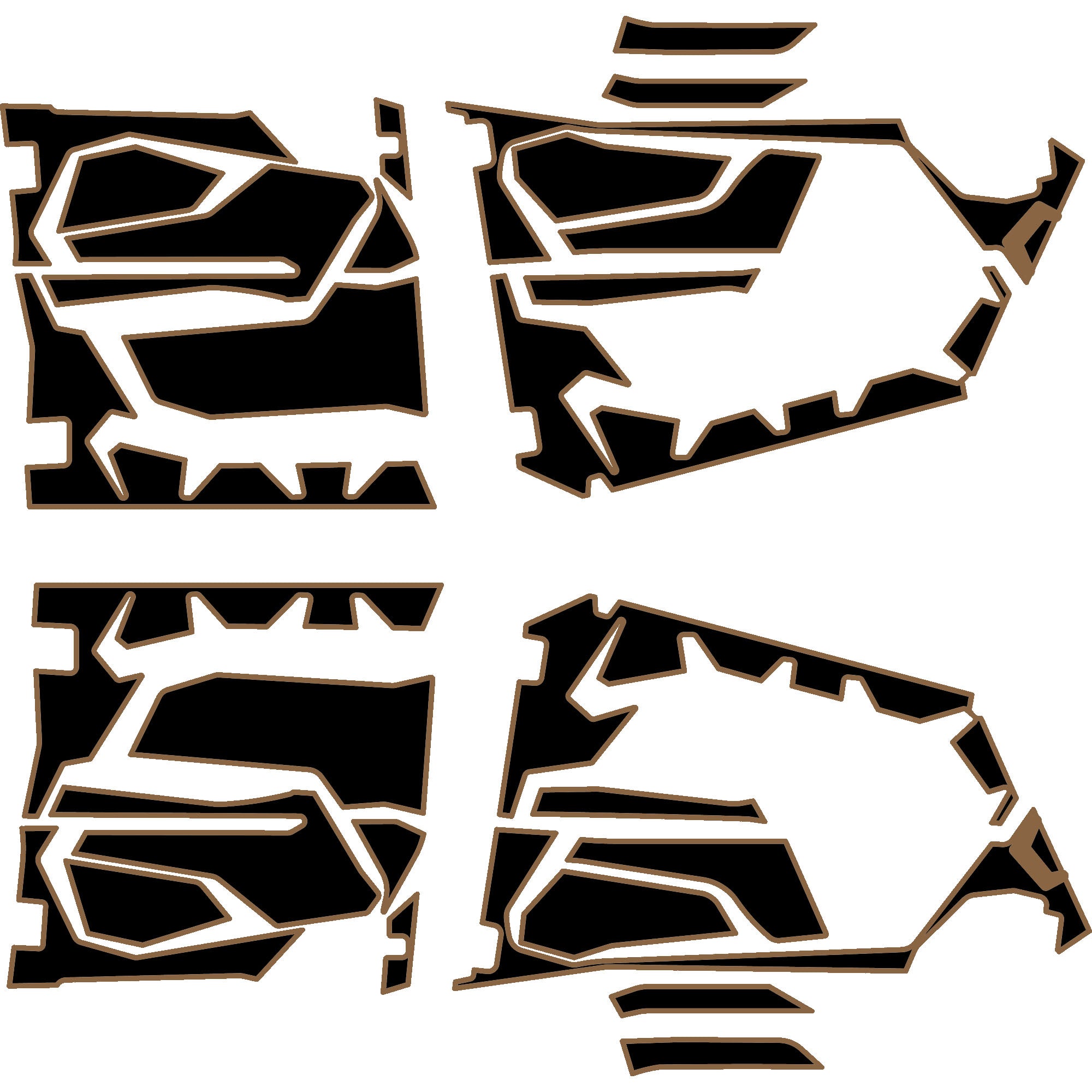 2025 Polaris RZR Pro R - 4 Seat Door Liners - OEM with Door Bags