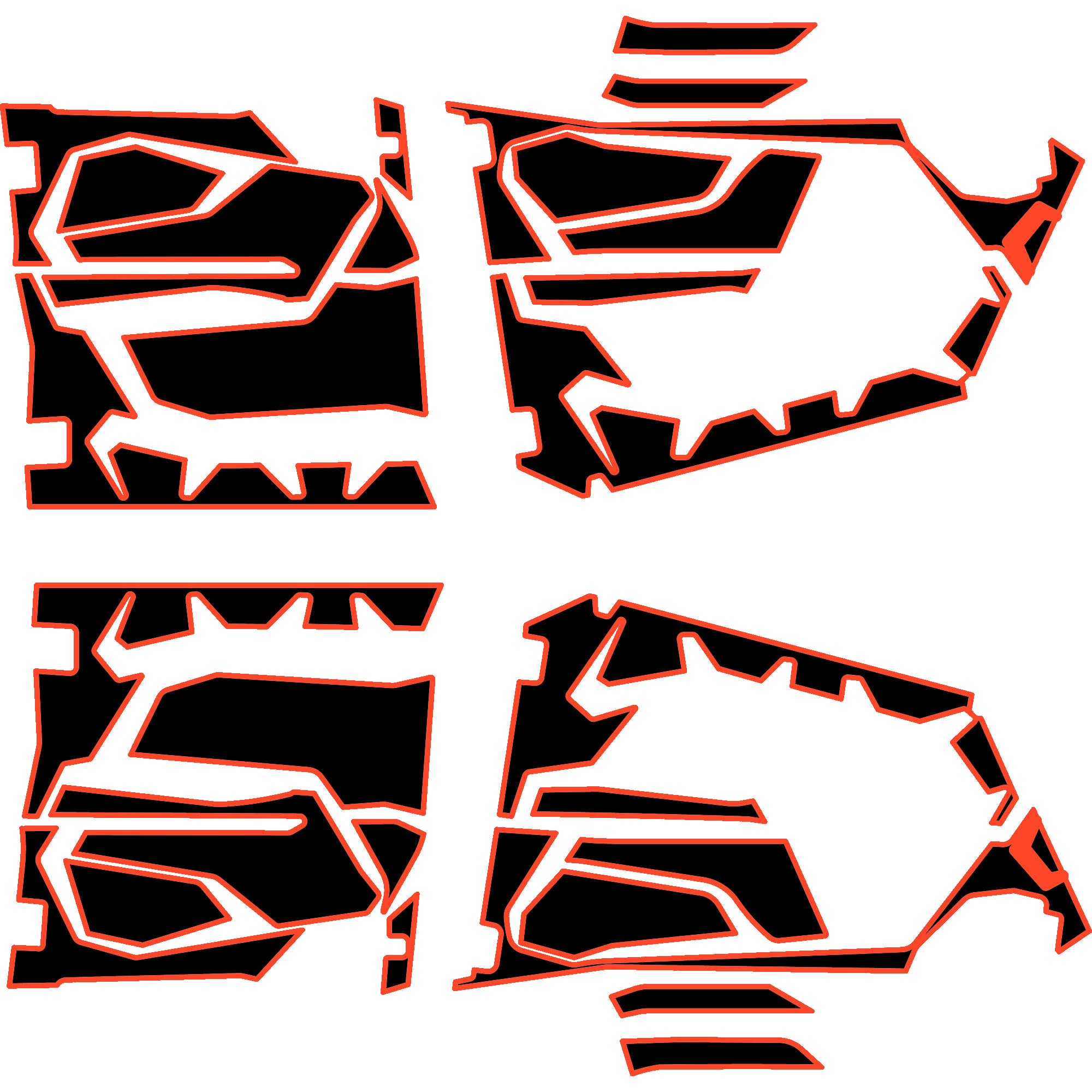 2025 Polaris RZR Pro R - 4 Seat Door Liners - OEM with Door Bags