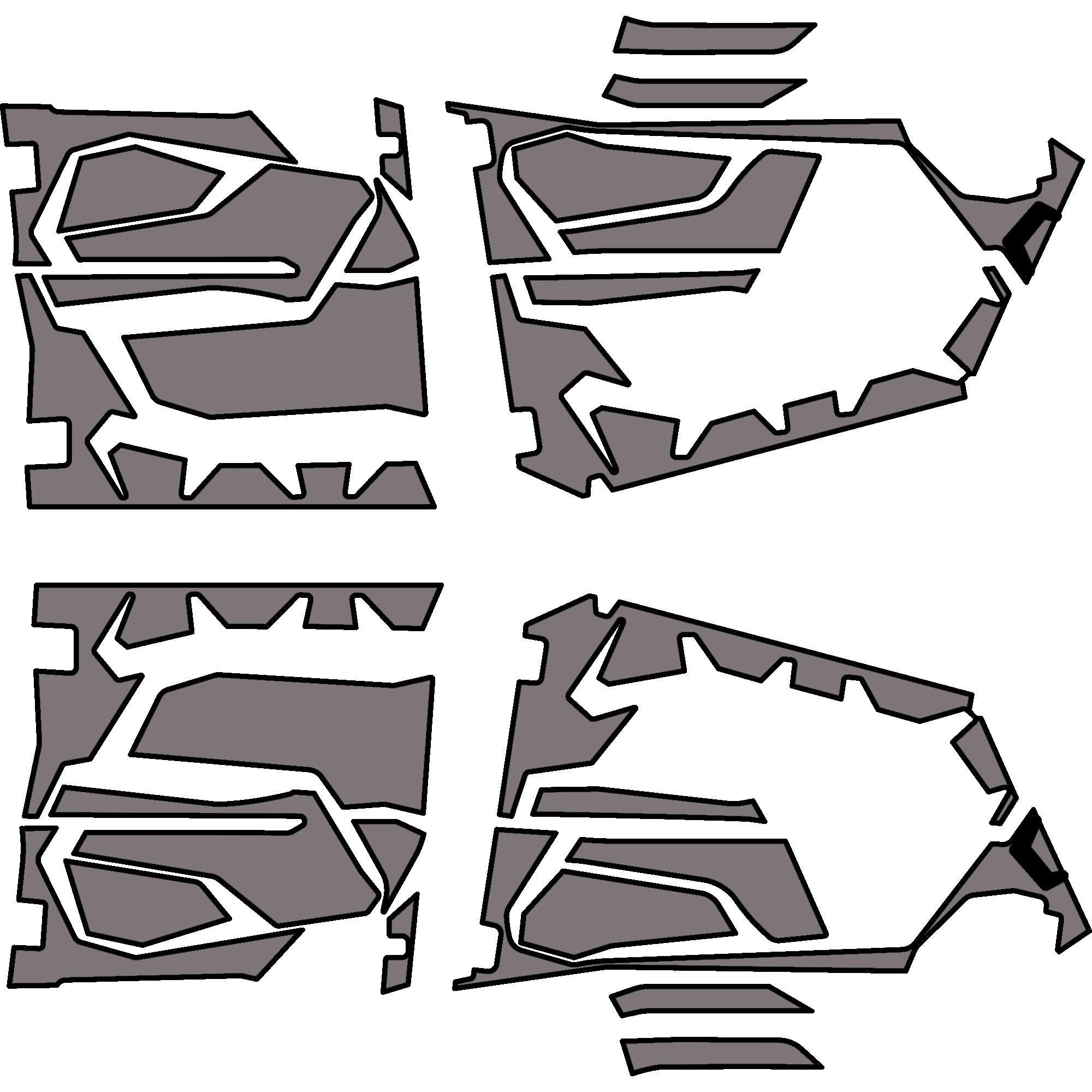 2025 Polaris RZR Pro R - 4 Seat Door Liners - OEM with Door Bags