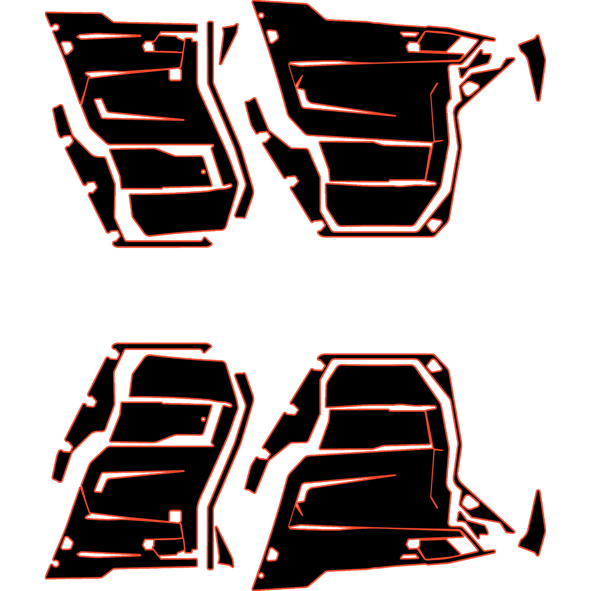 Can-Am Defender - 4 Seat Door Liners - OEM