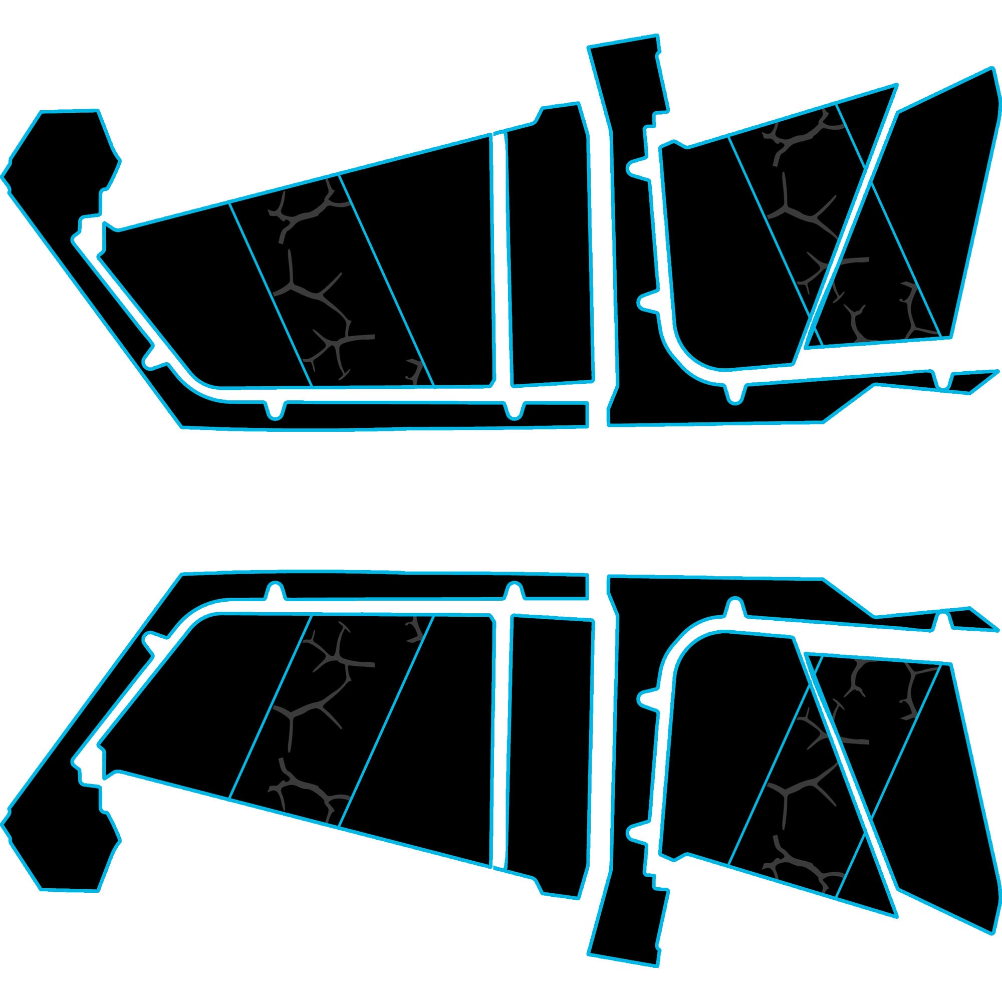 Polaris RZR Pro R- 4 Seat Door Liners - Moto Armor Partial Coverage