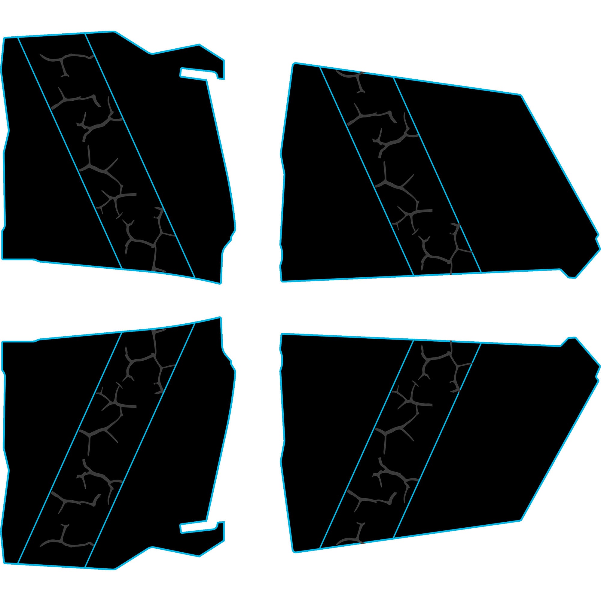 Can-Am Maverick X3 - 4 Seat Door Liners - AZP