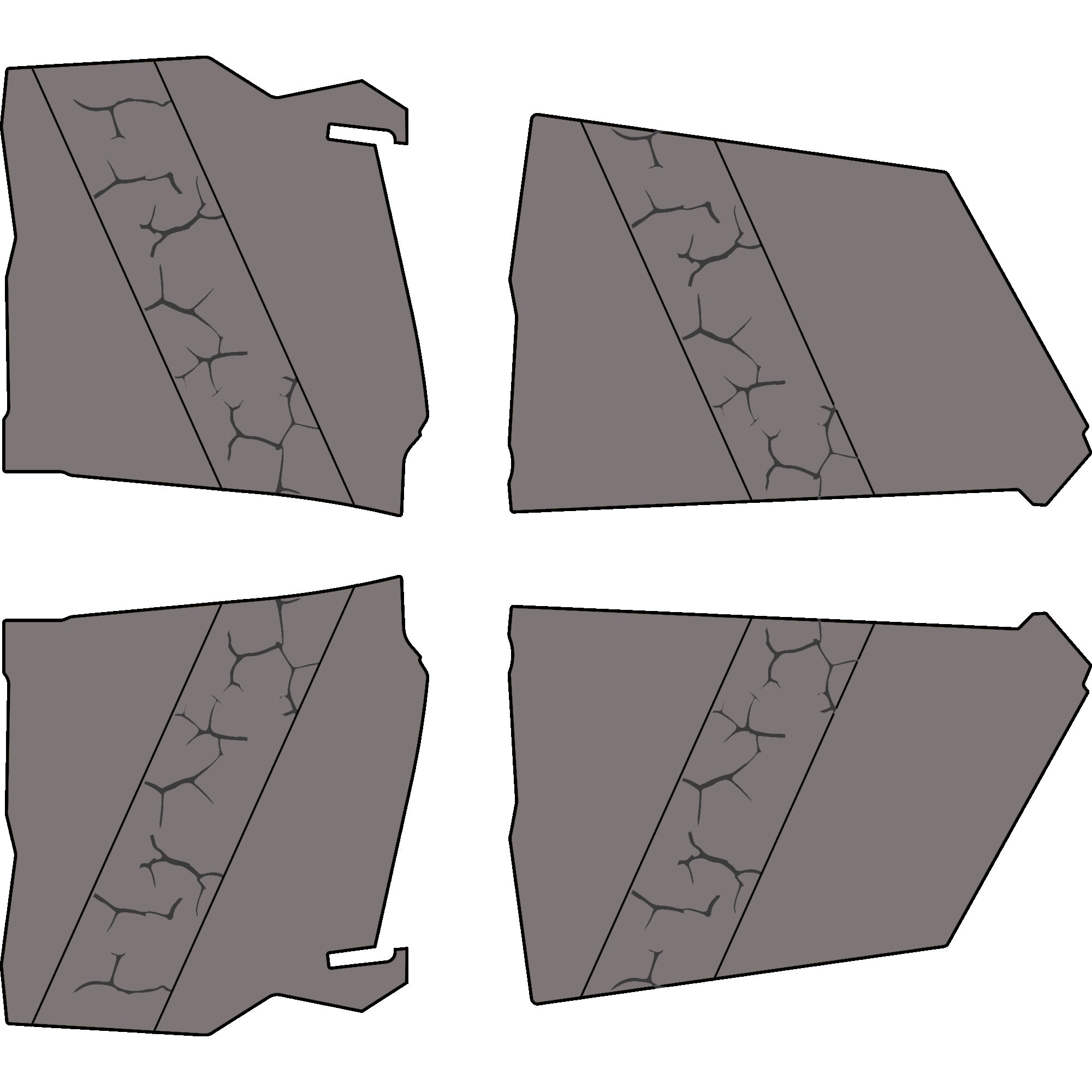 Can-Am Maverick X3 - 4 Seat Door Liners - AZP