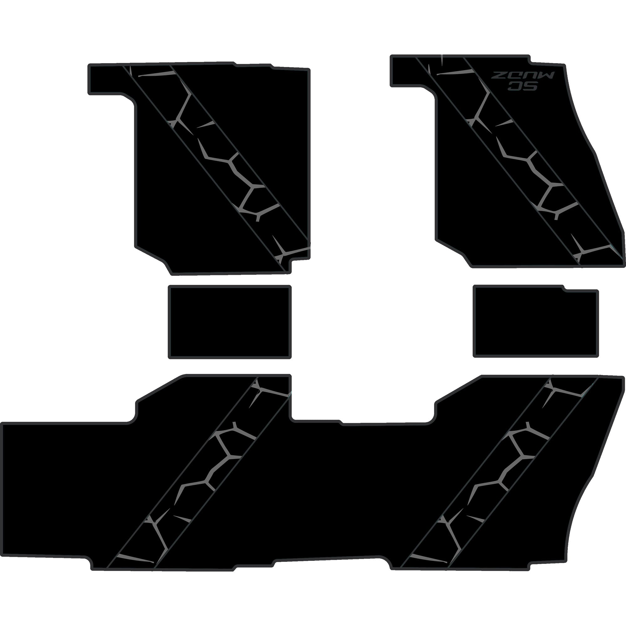 Polaris Ranger XP 1000 - 4 Seat Floor Mats - OEM