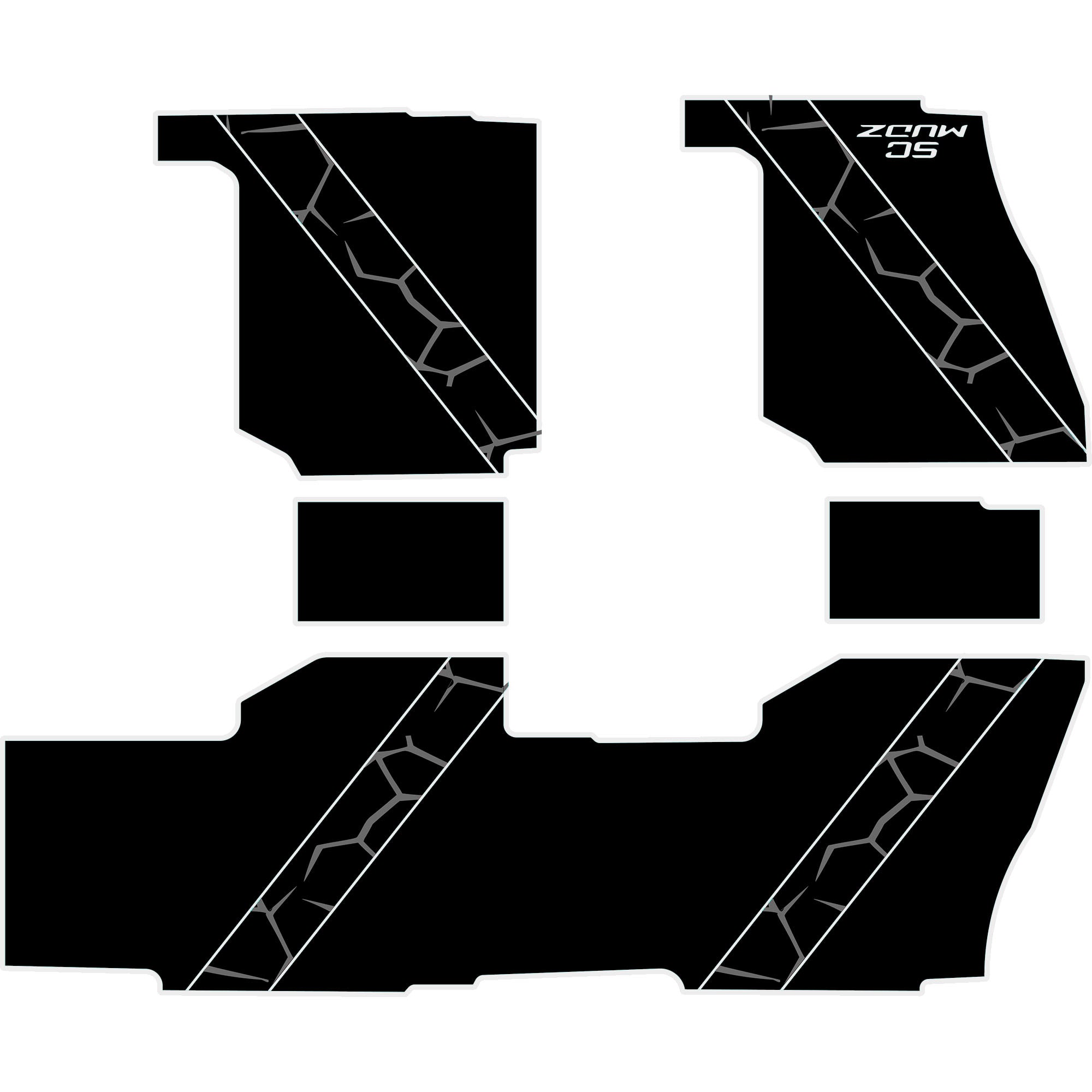 Polaris Ranger XP 1000 - 4 Seat Floor Mats - OEM