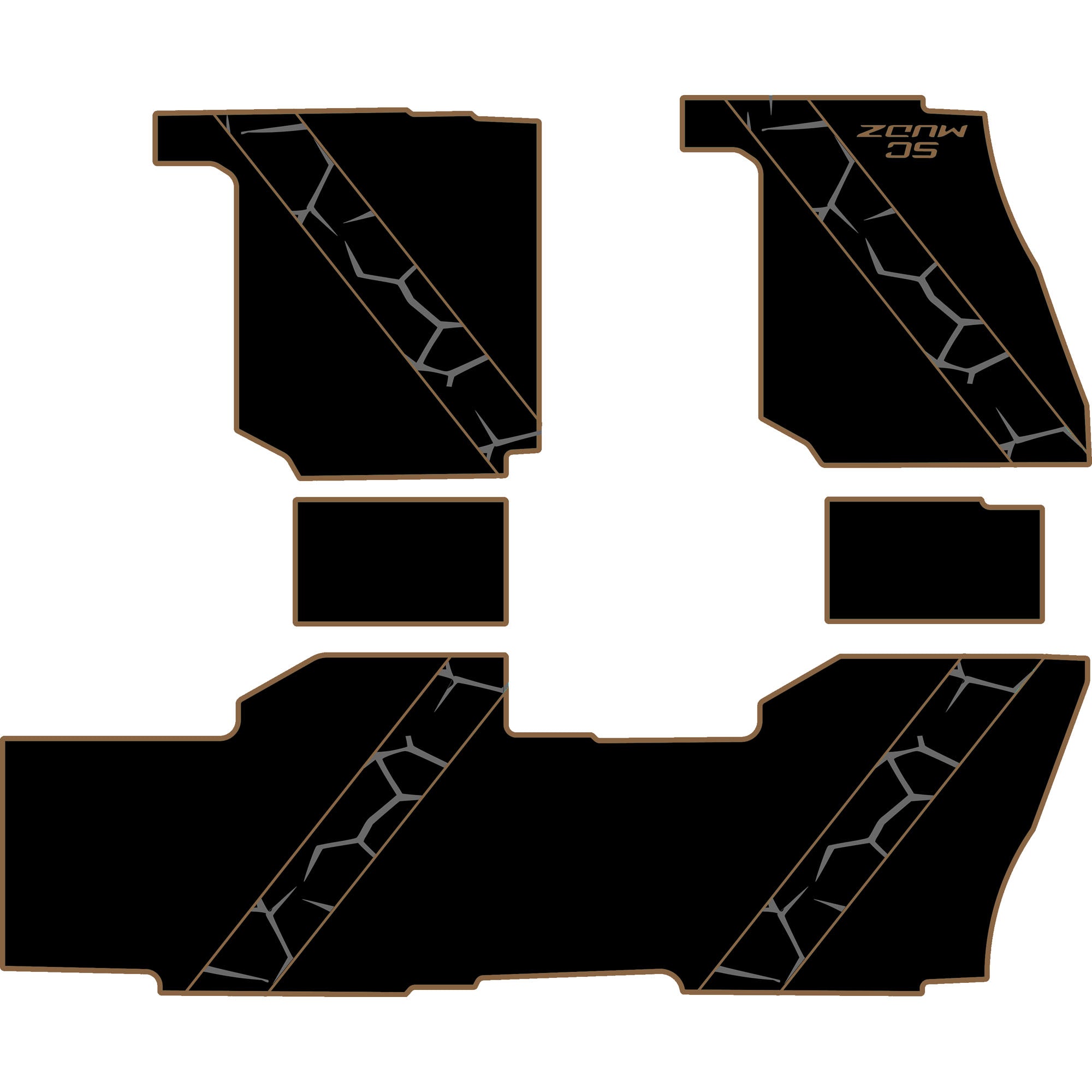 Polaris Ranger XP 1000 - 4 Seat Floor Mats - OEM