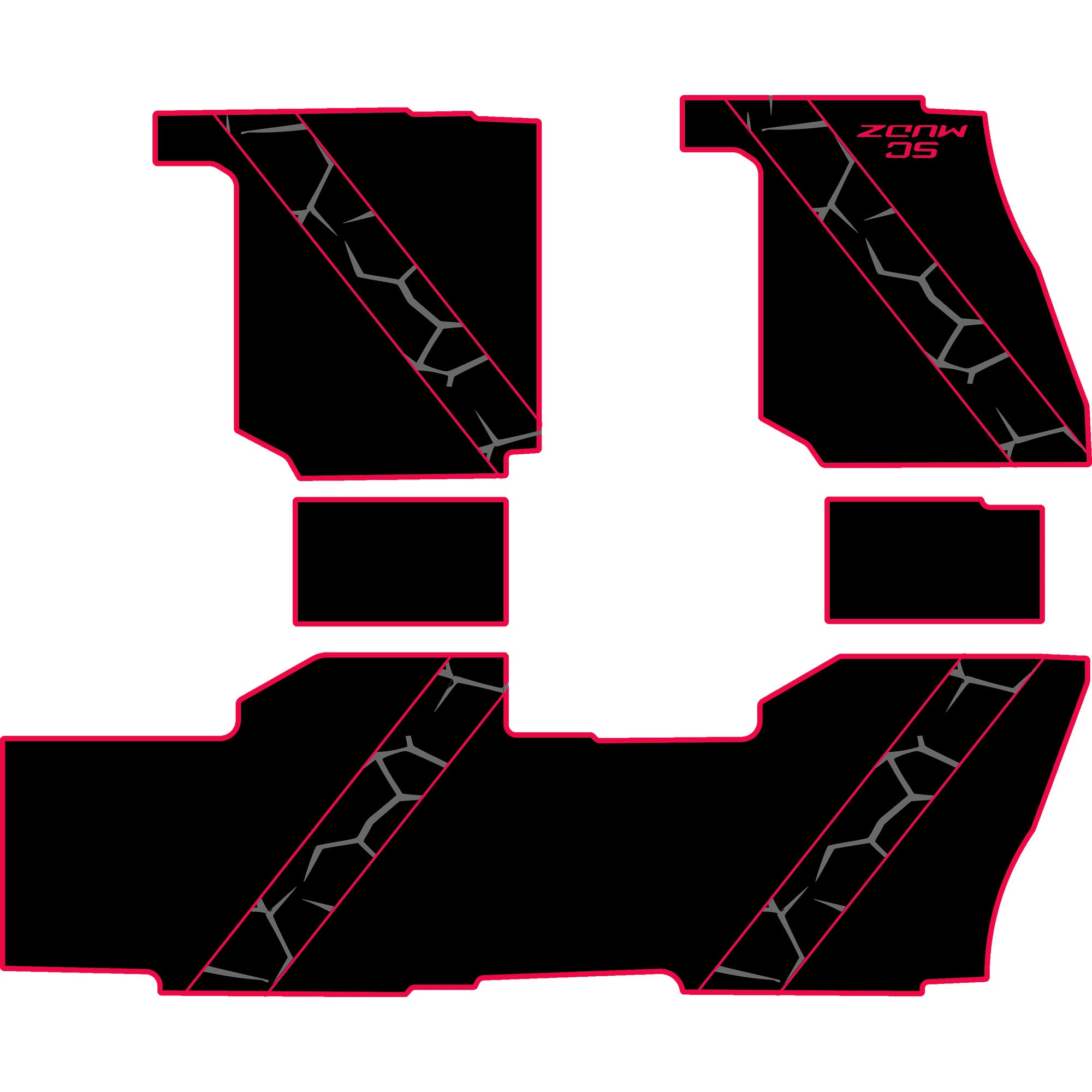 Polaris Ranger XP 1000 - 4 Seat Floor Mats - OEM