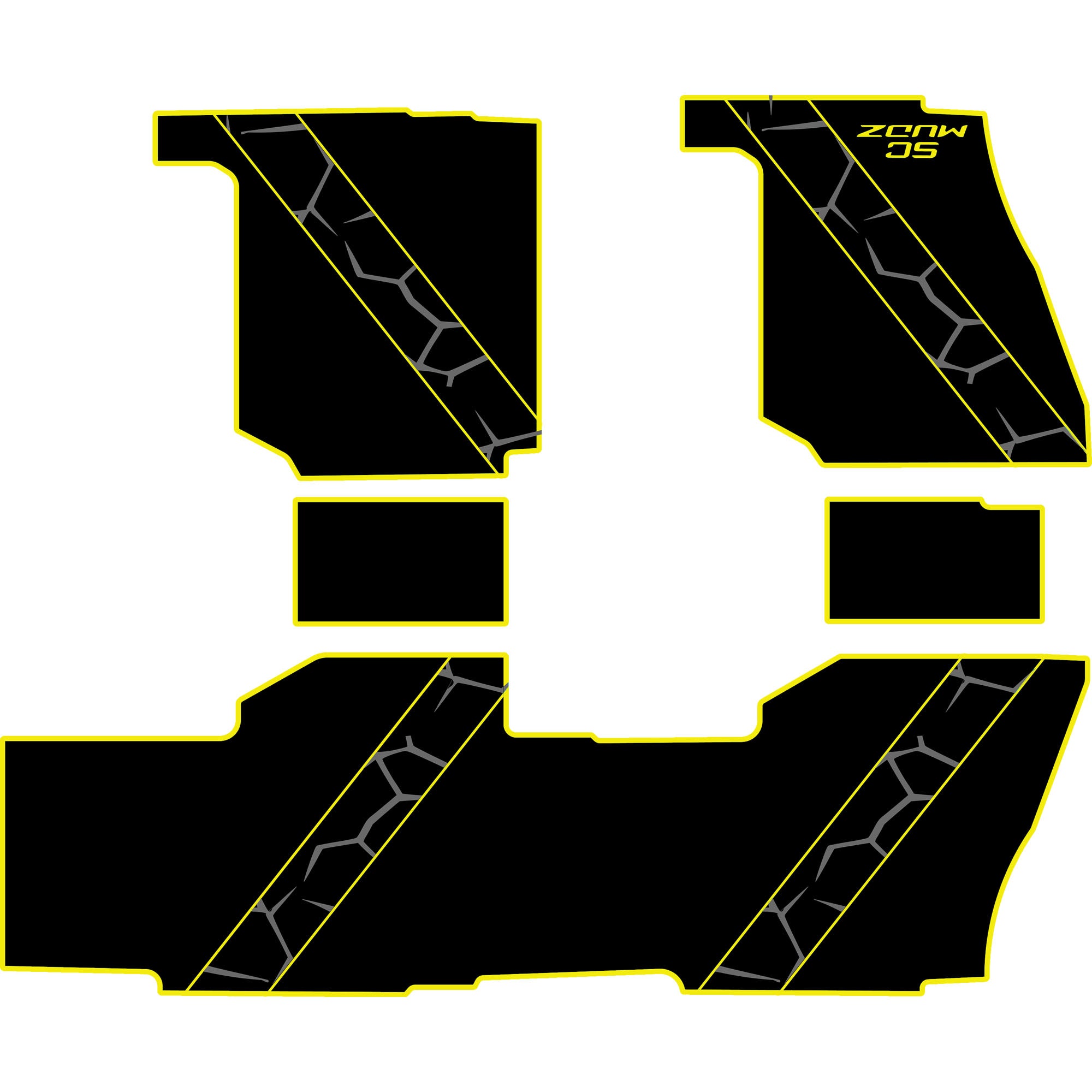 Polaris Ranger XP 1000 - 4 Seat Floor Mats - OEM