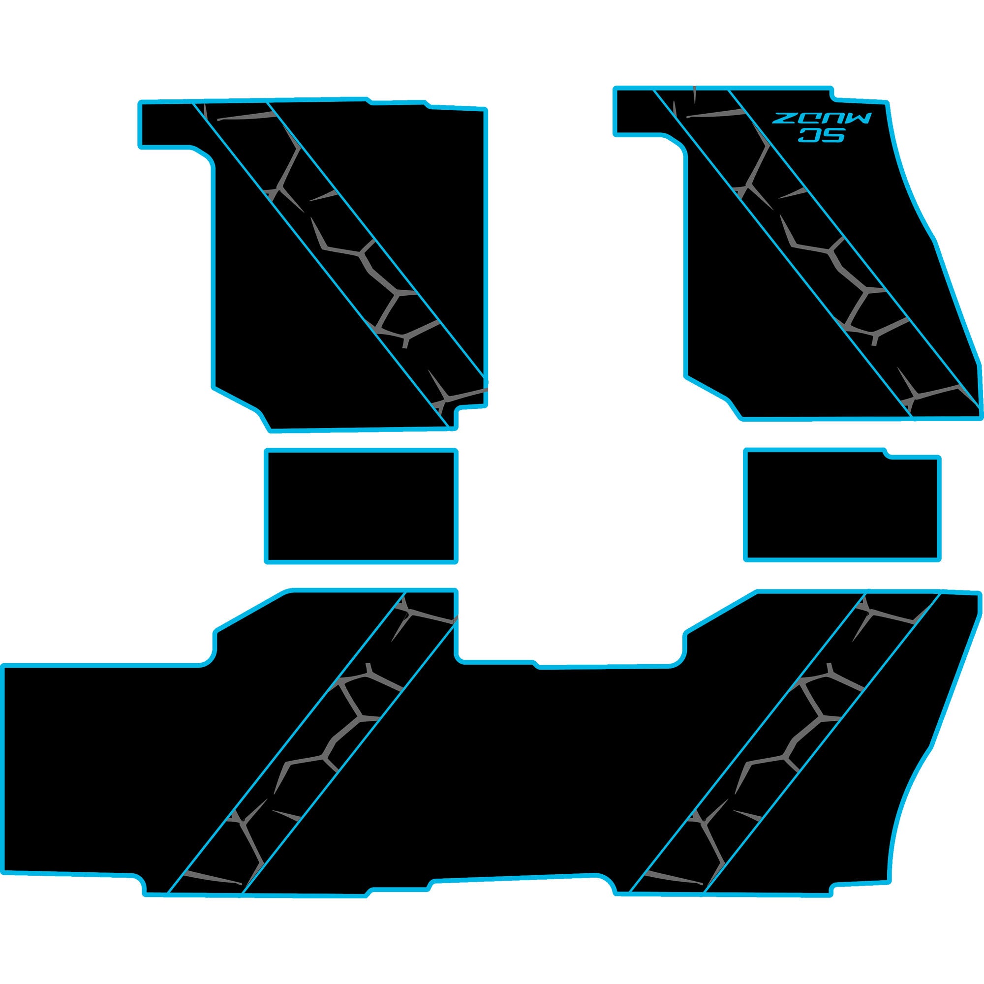 Polaris Ranger XP 1000 - 4 Seat Floor Mats - OEM