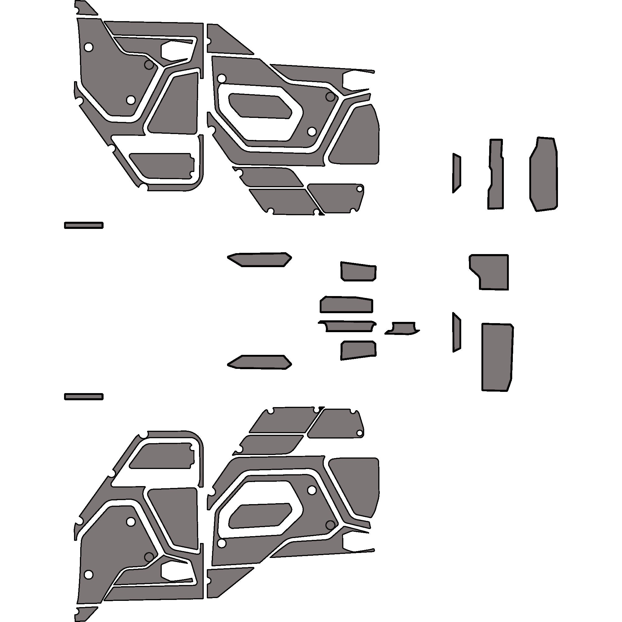 Polaris Xpedition - 4 Seat Door Liners & Dash Kit - OEM