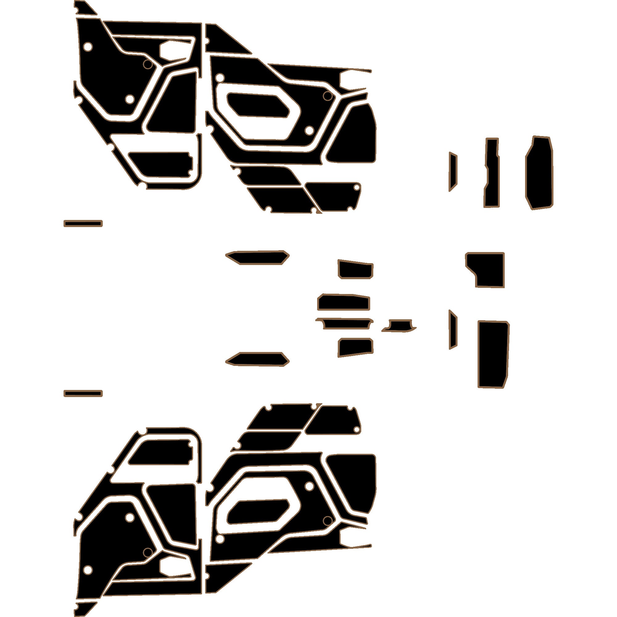 Polaris Xpedition - 4 Seat Door Liners & Dash Kit - OEM