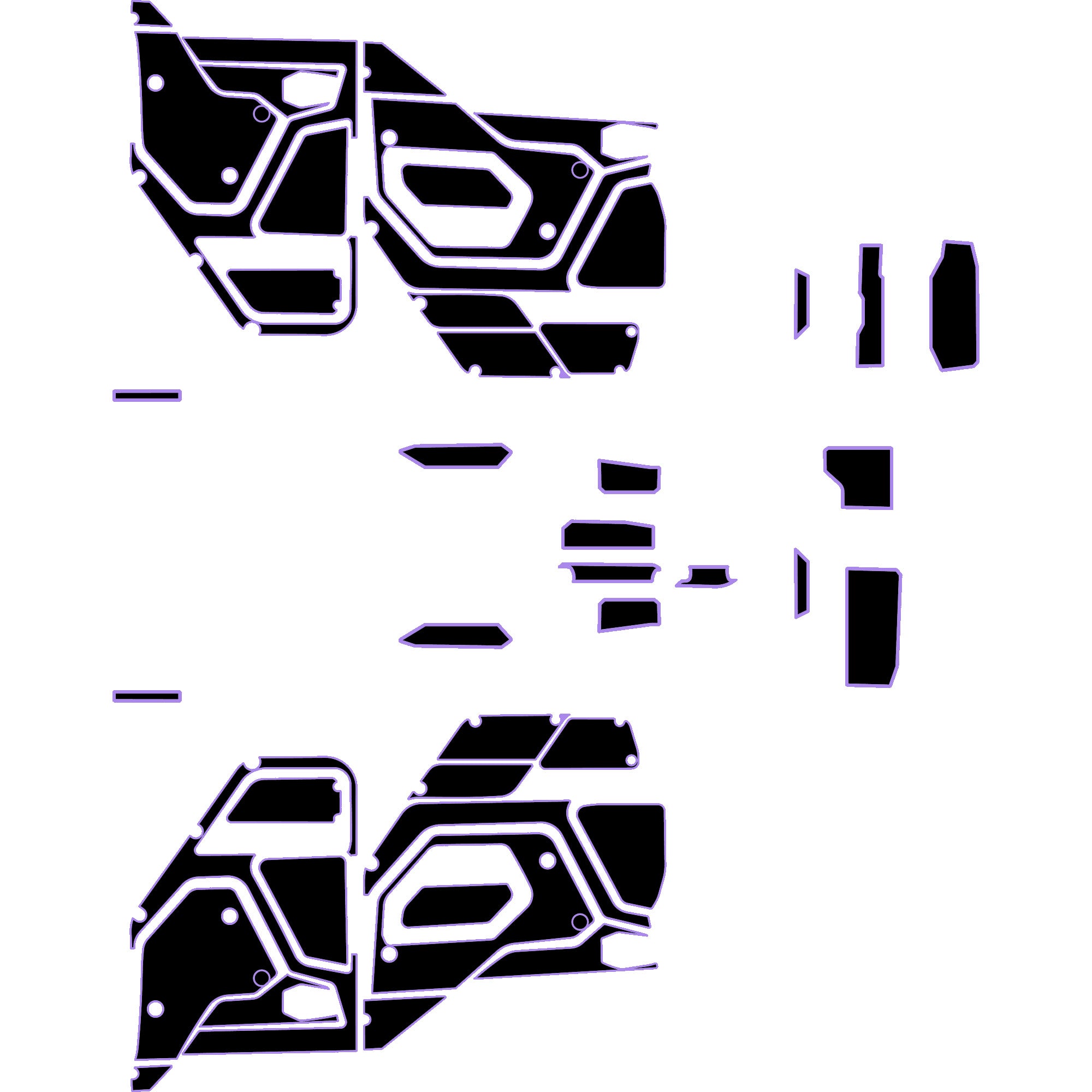 Polaris Xpedition - 4 Seat Door Liners & Dash Kit - OEM