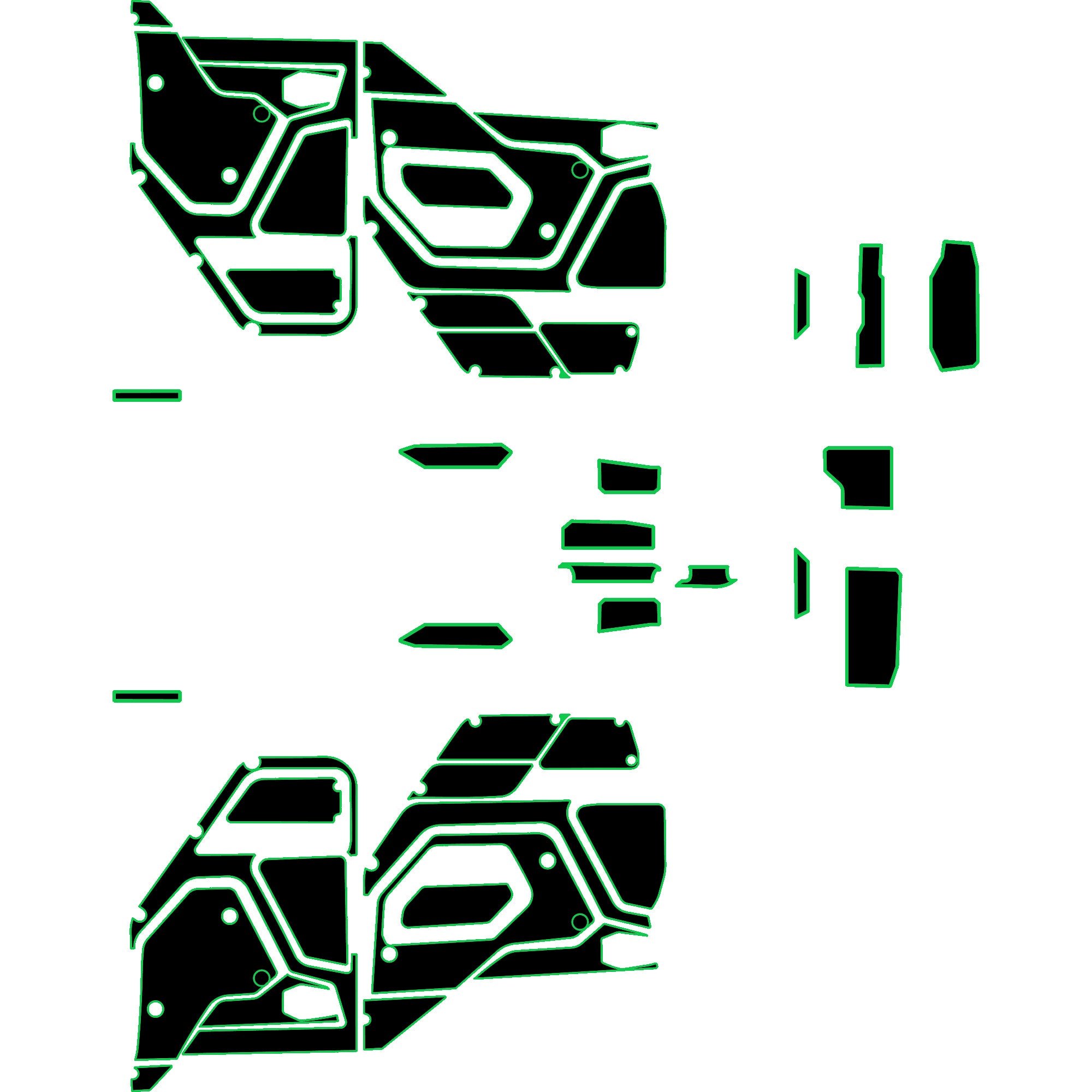 Polaris Xpedition - 4 Seat Door Liners & Dash Kit - OEM