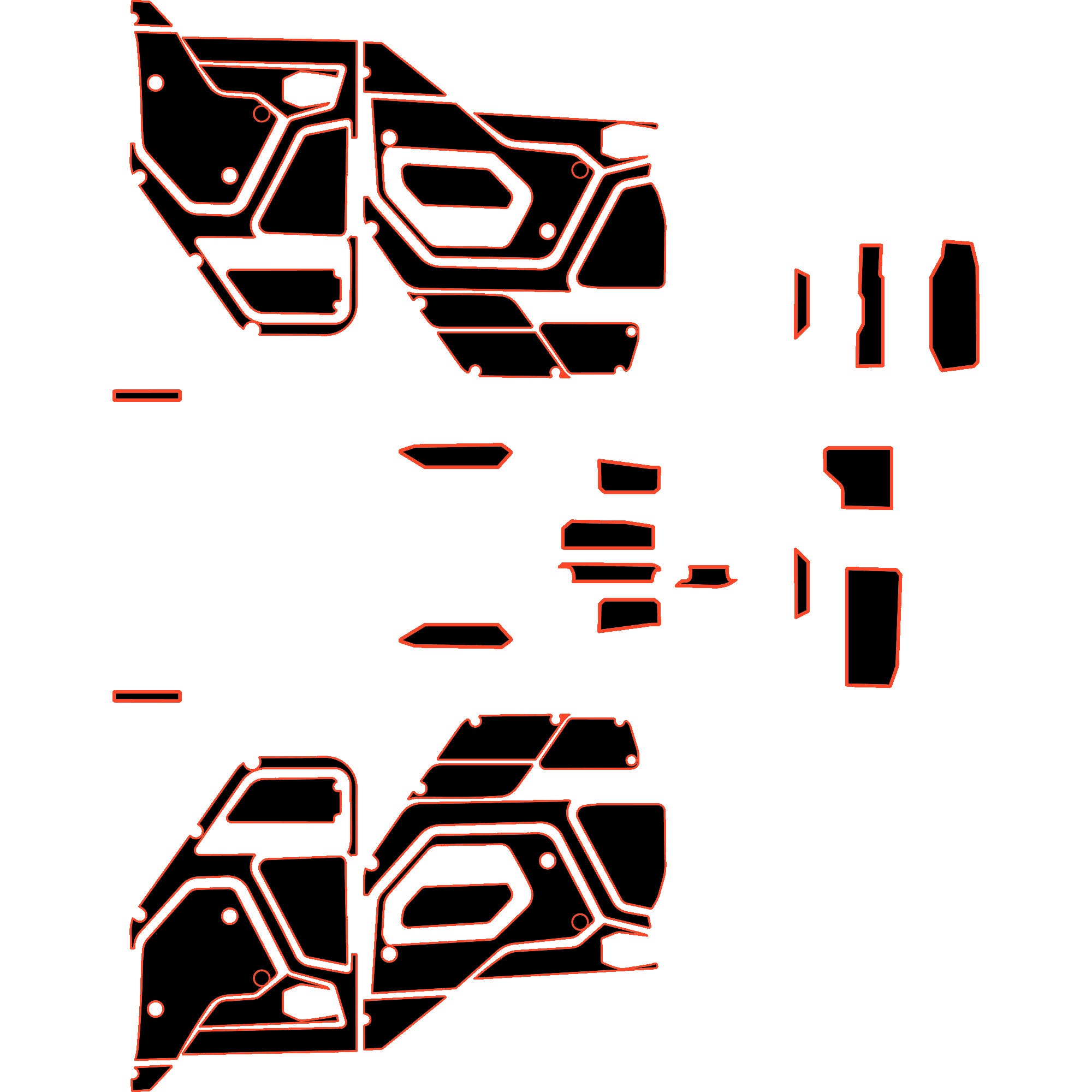 Polaris Xpedition - 4 Seat Door Liners & Dash Kit - OEM