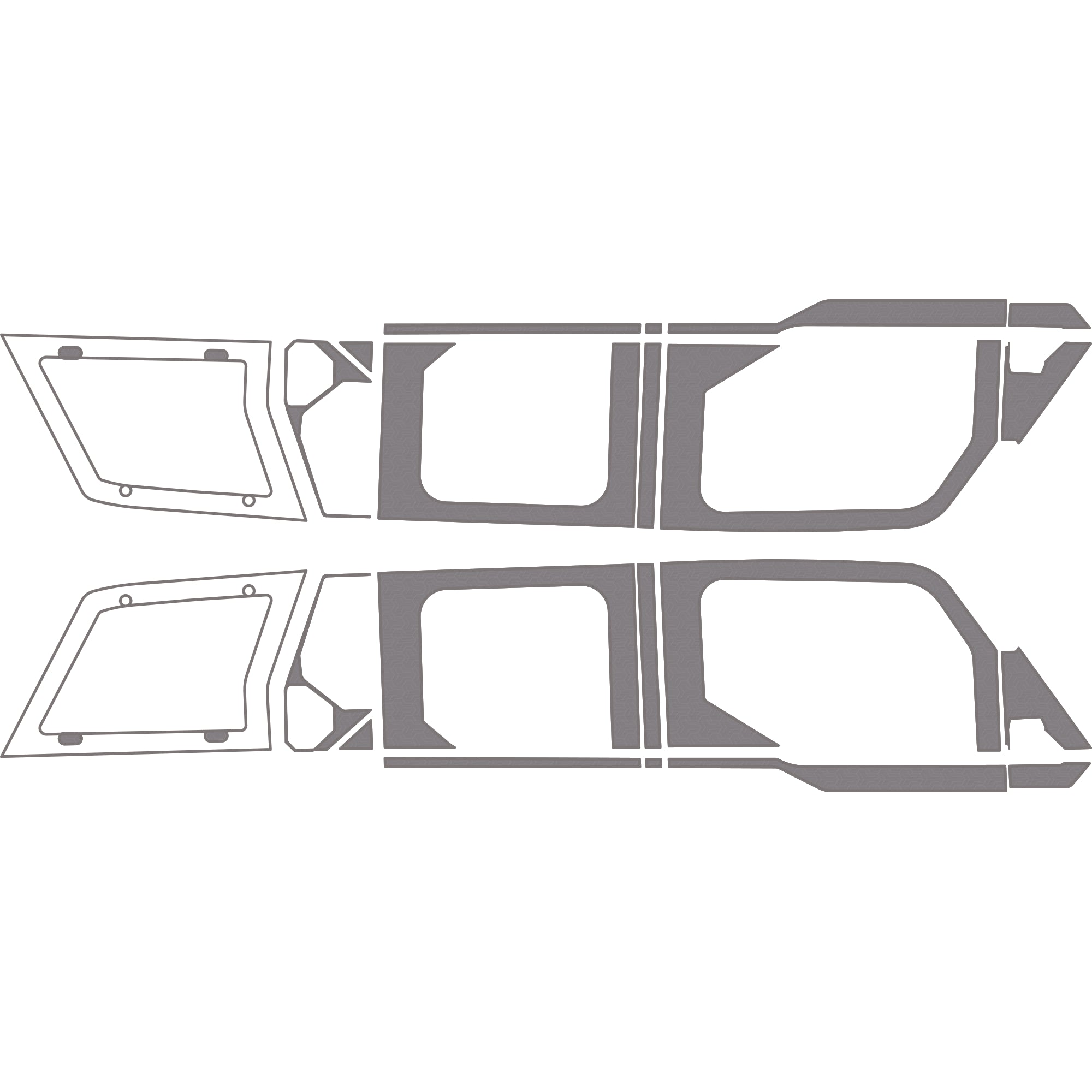 Polaris Xpedition - 4 Seat Exterior Window Armor Kit - OEM