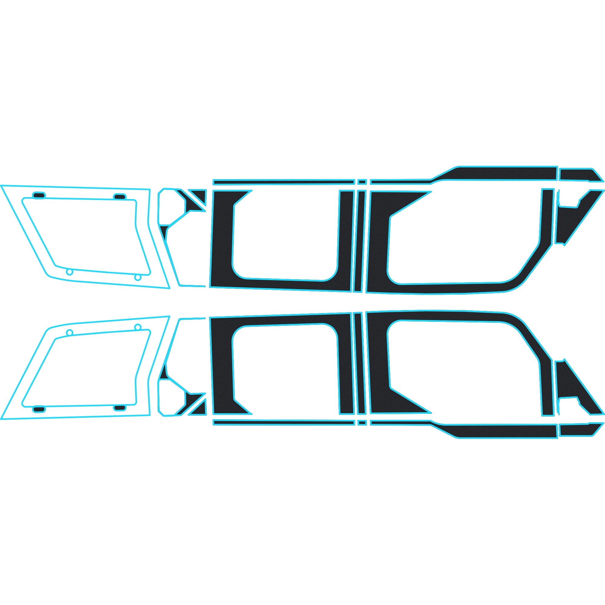 Polaris Xpedition - 4 Seat Exterior Window Armor Kit - OEM