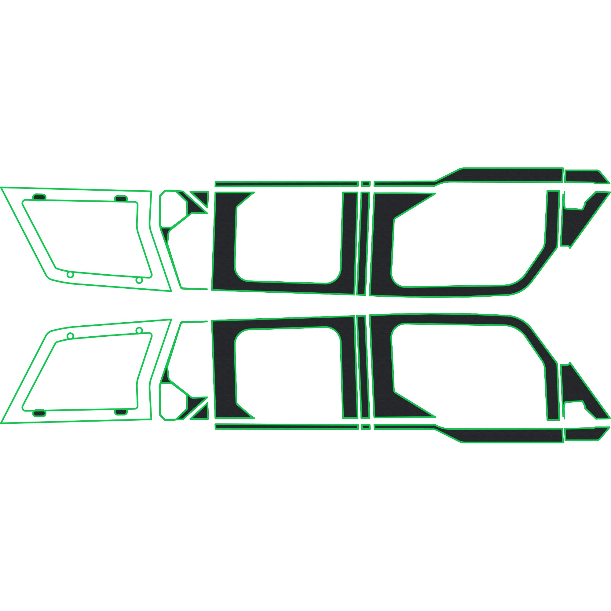 Polaris Xpedition - 4 Seat Exterior Window Armor Kit - OEM