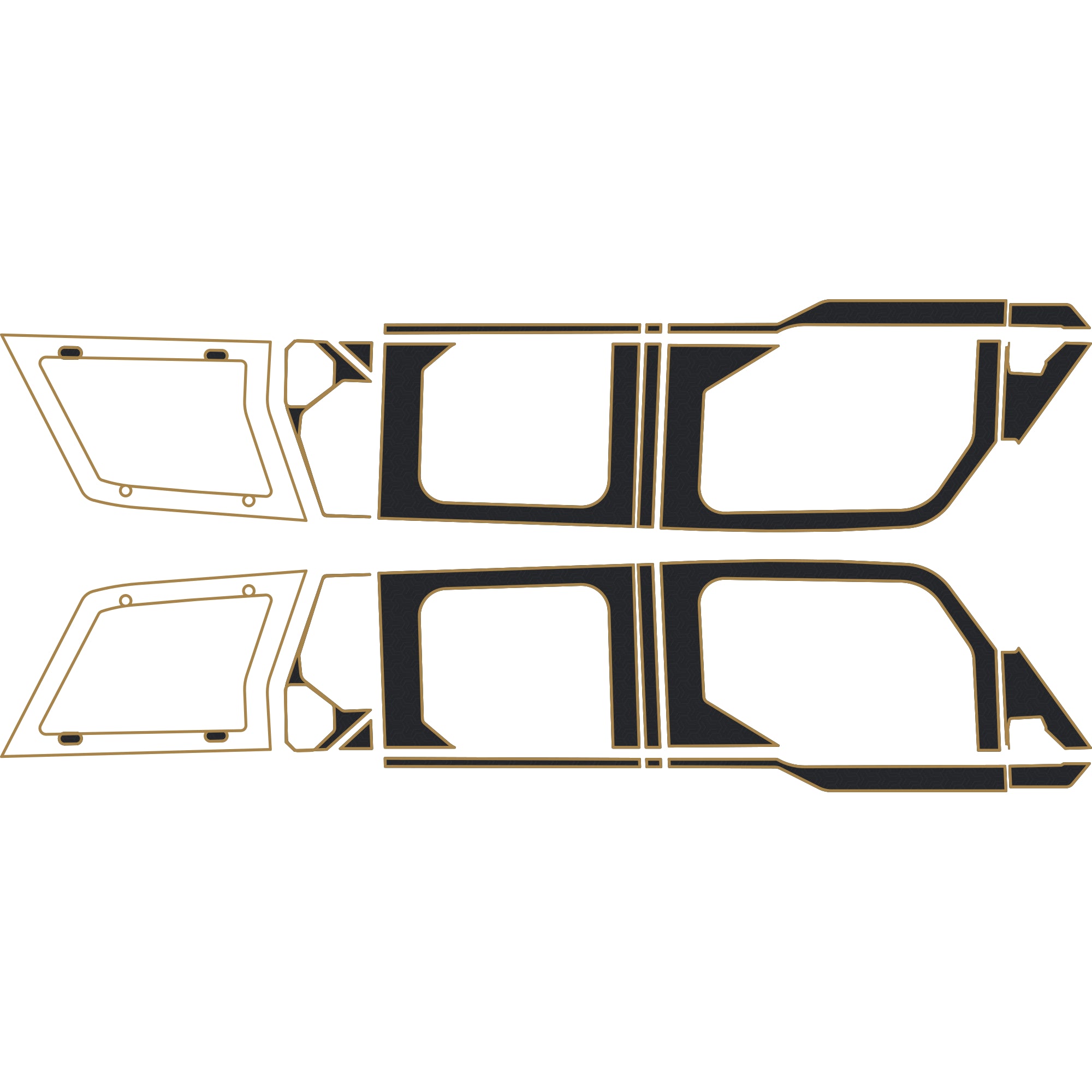 Polaris Xpedition - 4 Seat Exterior Window Armor Kit - OEM