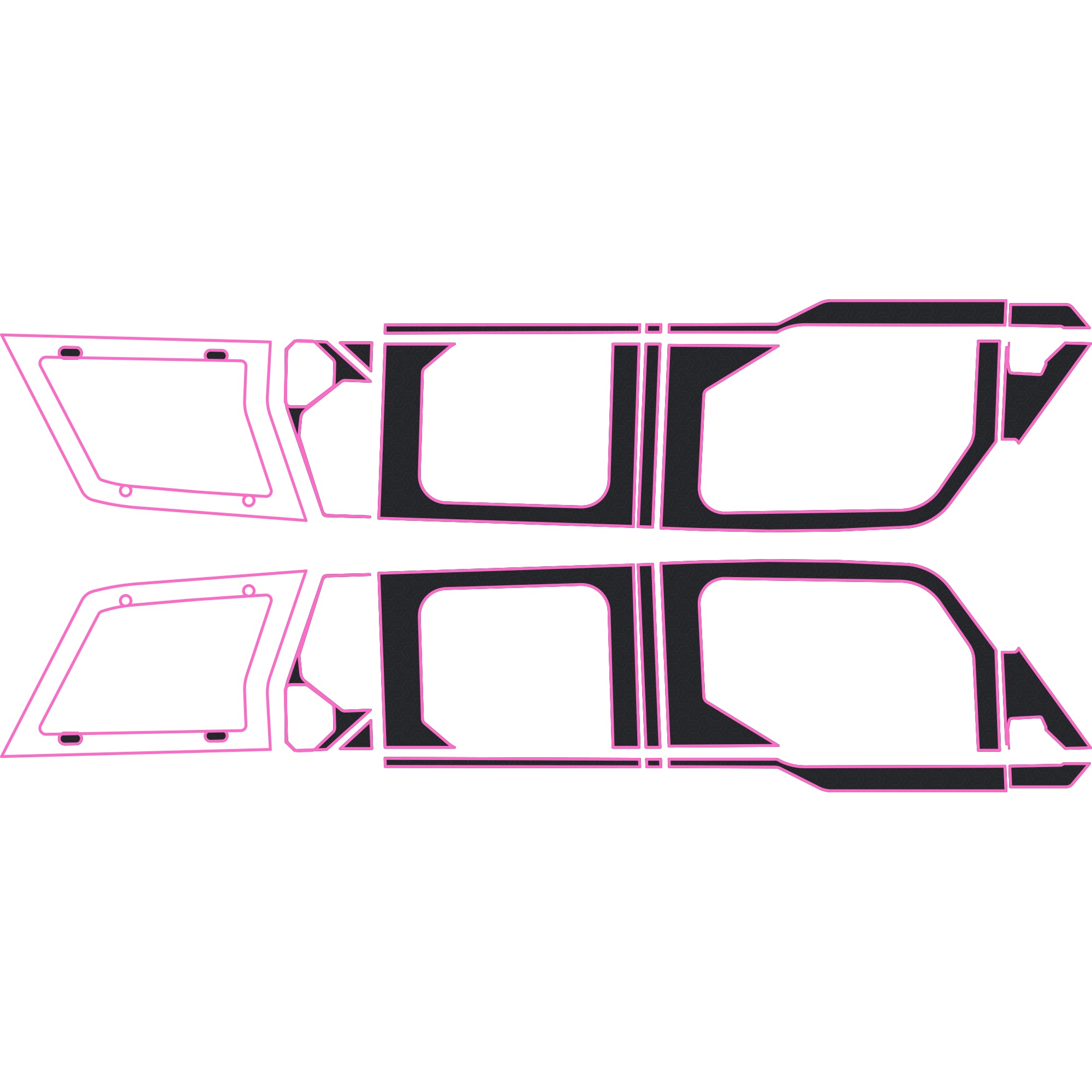 Polaris Xpedition - 4 Seat Exterior Window Armor Kit - OEM