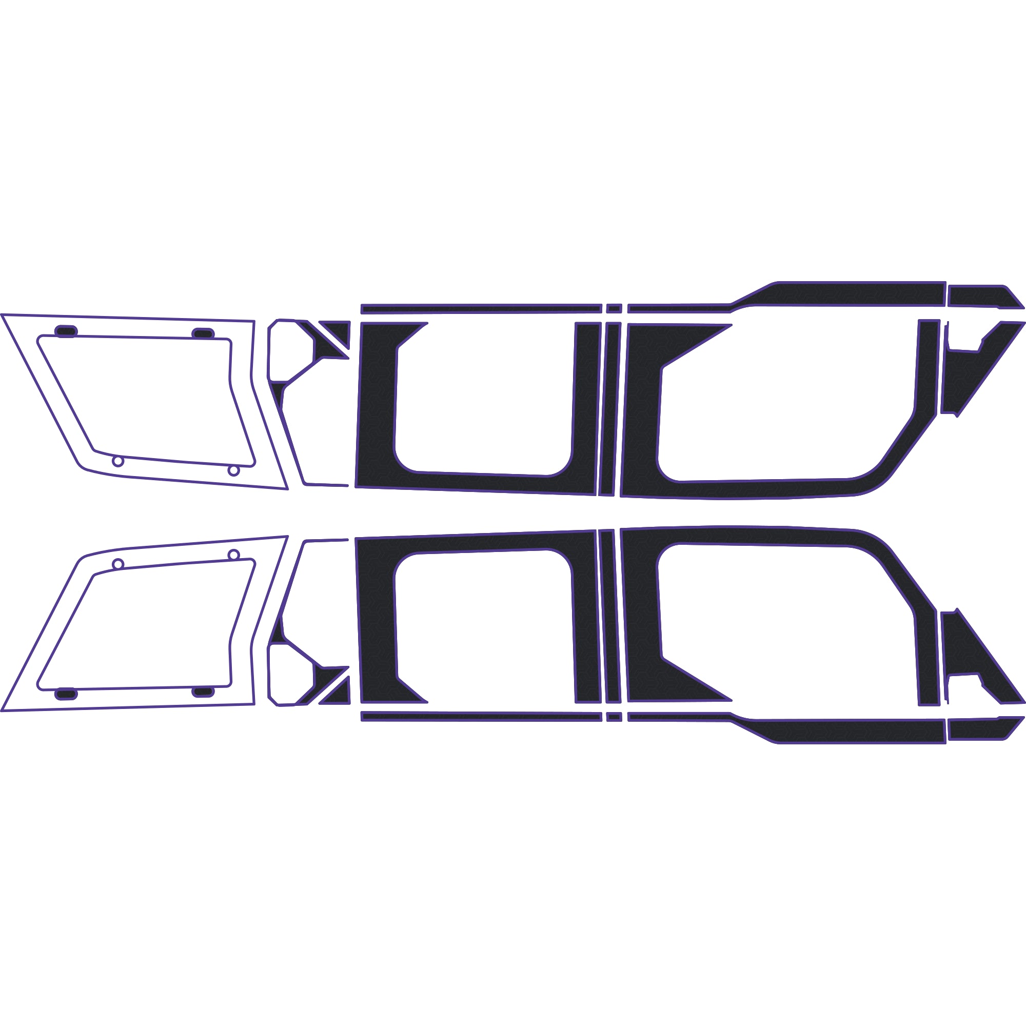 Polaris Xpedition - 4 Seat Exterior Window Armor Kit - OEM